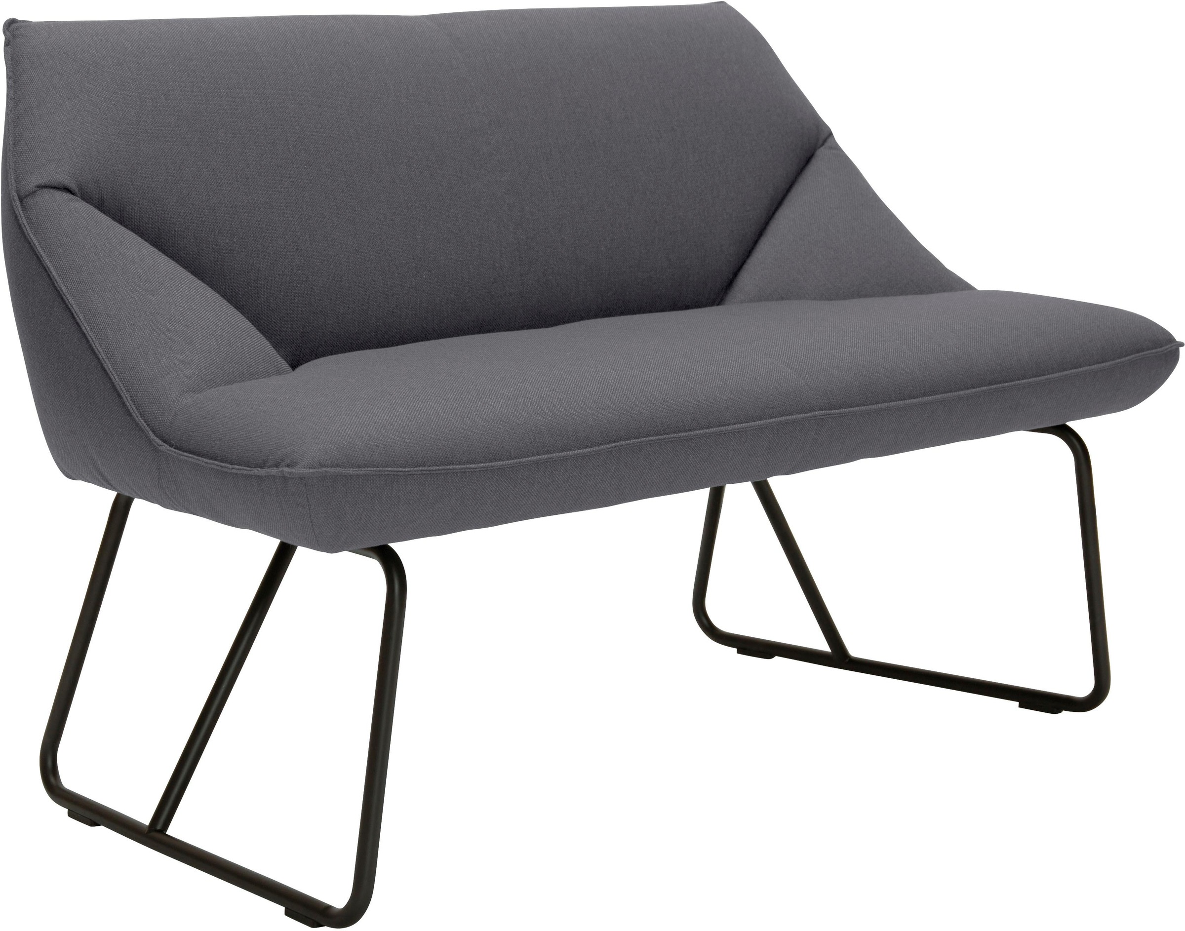 Sitzbank „CUSHION“, woven grey TBO 19 + schwarz B/H/T: 134 cm x 83 cm x 65 cm