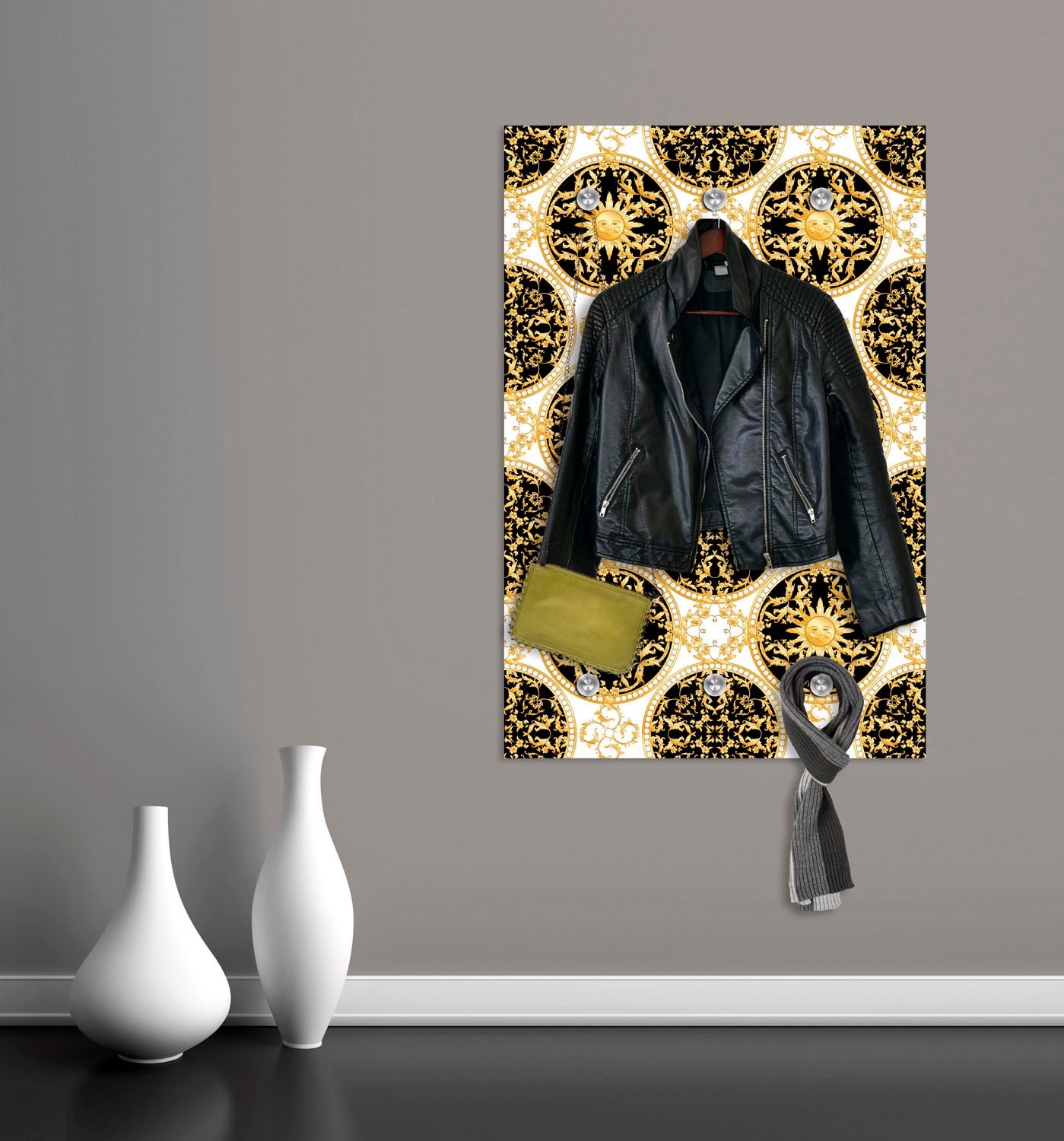 queence Garderobenleiste »Sonnen« mit 6 Haken, 80 x 120 cm günstig online kaufen