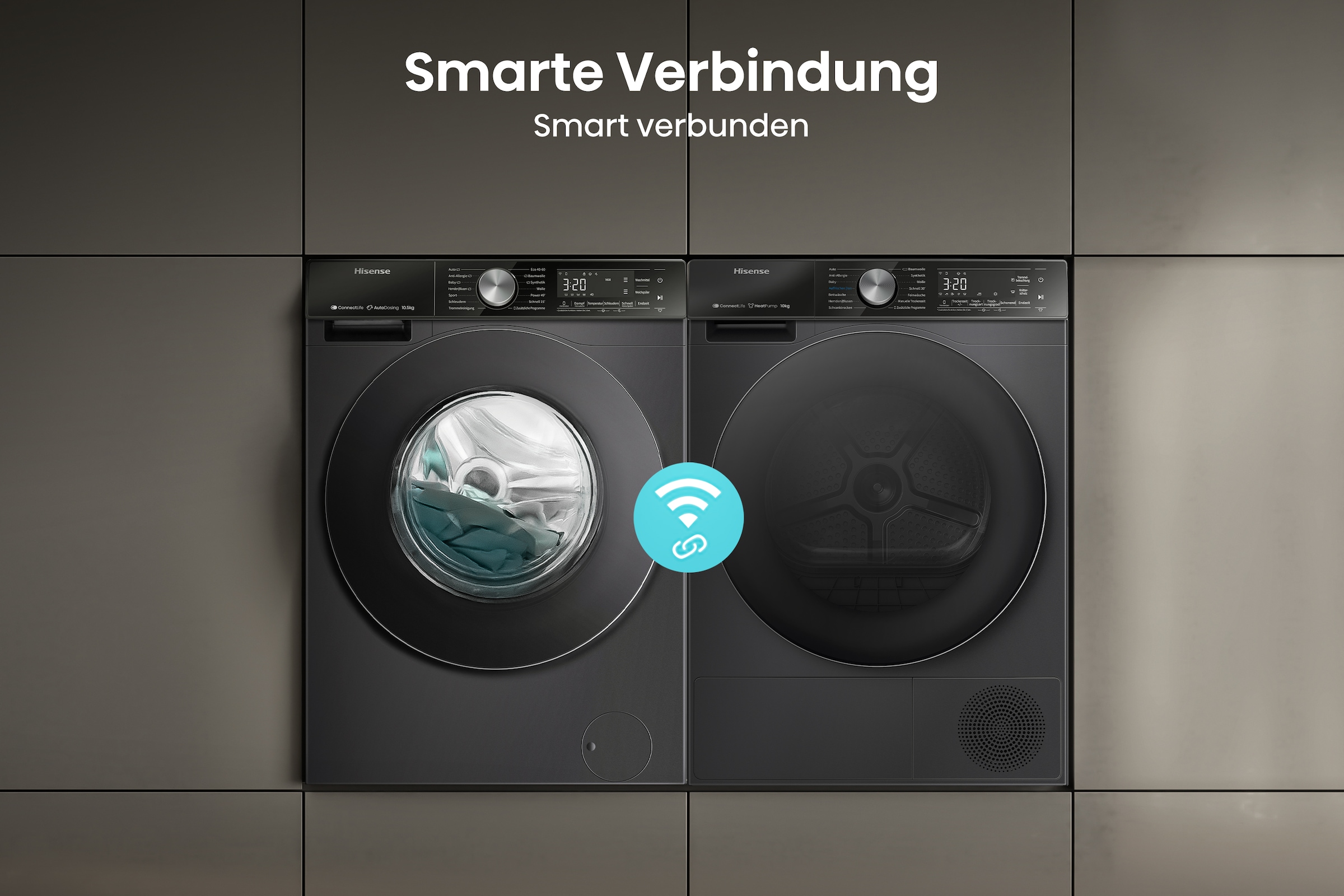 Hisense Waschmaschine »WF5S1045BB«, 10,5 kg, 1400 U/min, AutoDosing