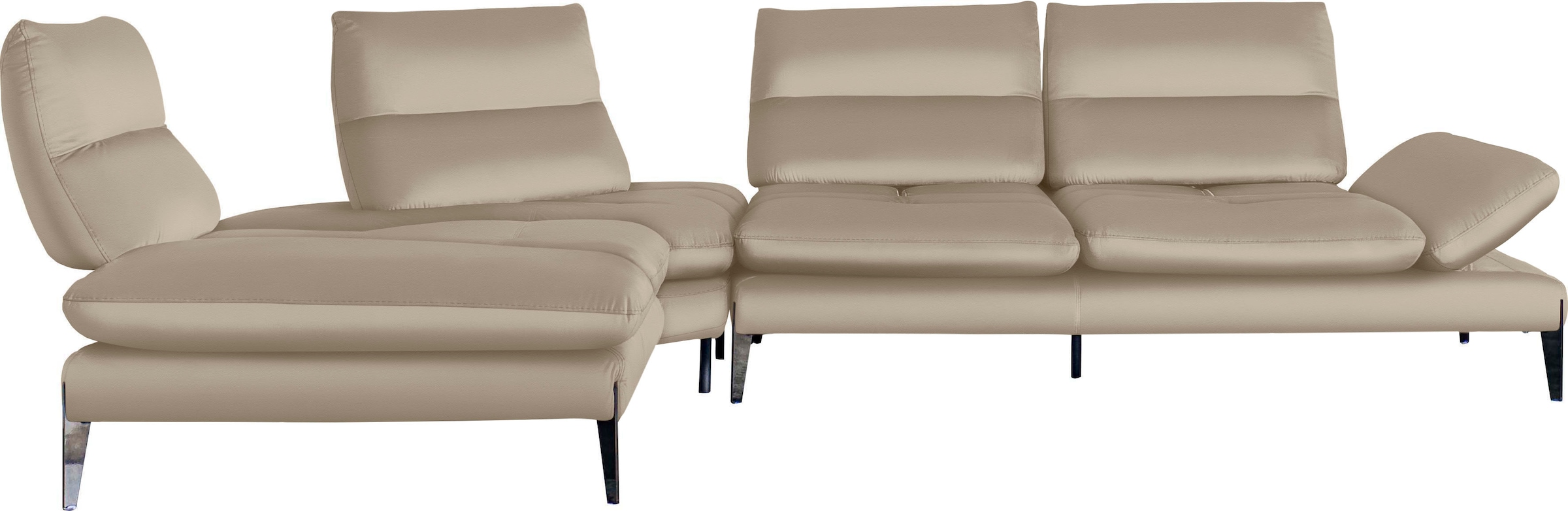 Nicoletti Home Ecksofa »Monnalisa«, Breite 237 cm, mit Sitztiefen- und Armv günstig online kaufen