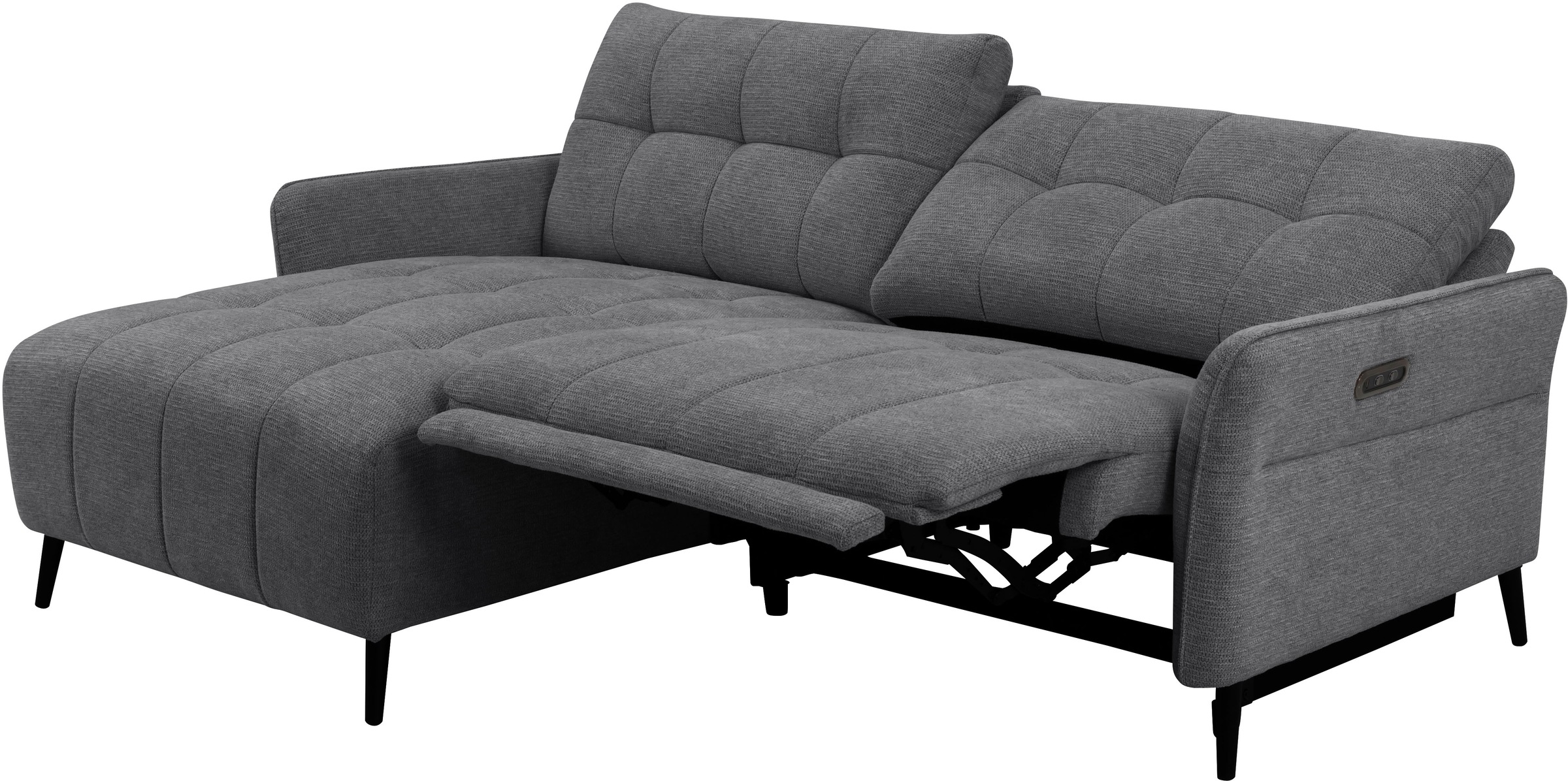 INOSIGN Ecksofa »DENIO 3-Sitzer, L-Form (Breite 209cm), elektr. Relaxfunktion, USB-A/C«, Liegefunktion durch Recliner, Federkernpolsterung