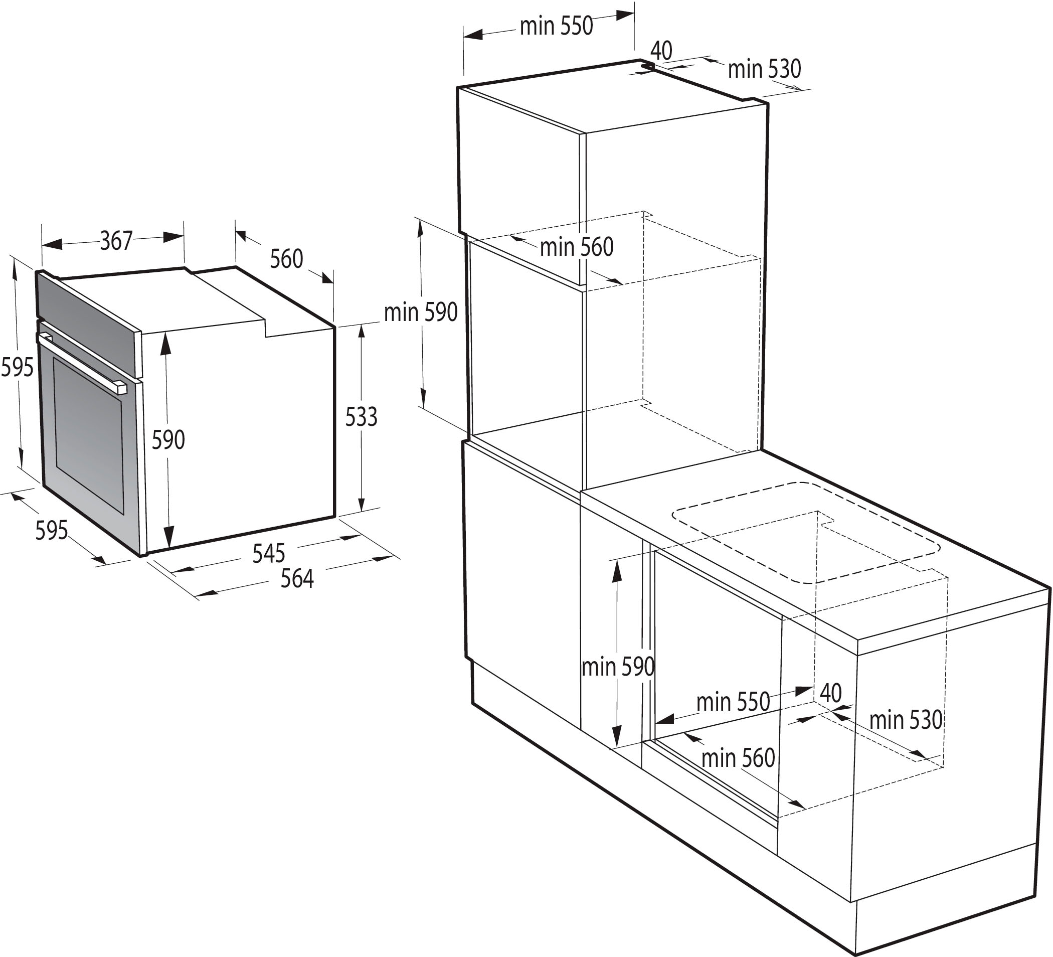 GORENJE Backofen-Set »BOS737E301X«, BOS67371CLI, ecoClean