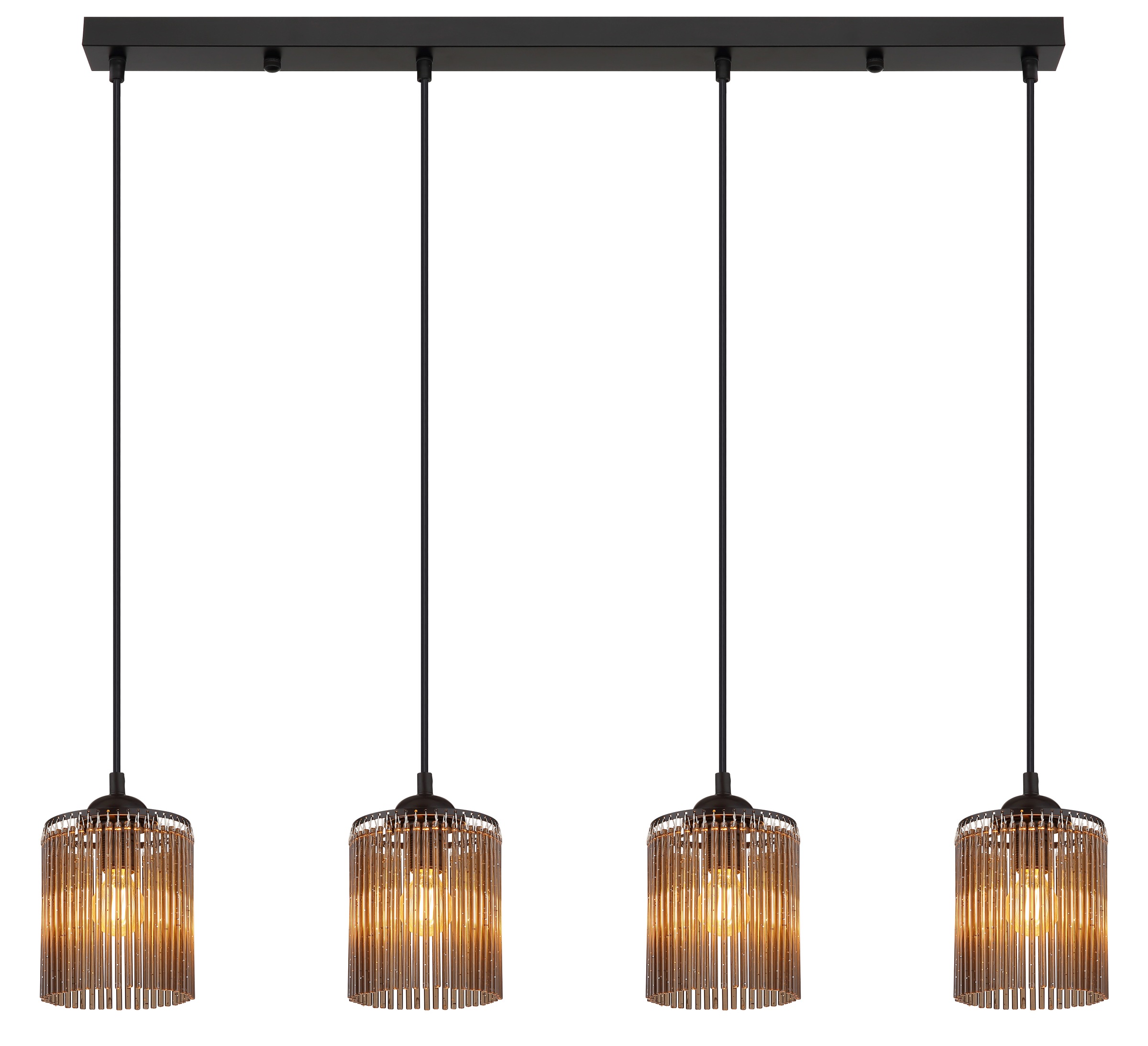 NOWA Pendelleuchte »LEEDS«, 4 flammig, Leuchtmittel E14 | ohne Leuchtmittel, Hängeleuchte, Hängelampe, Acryl, Dekor