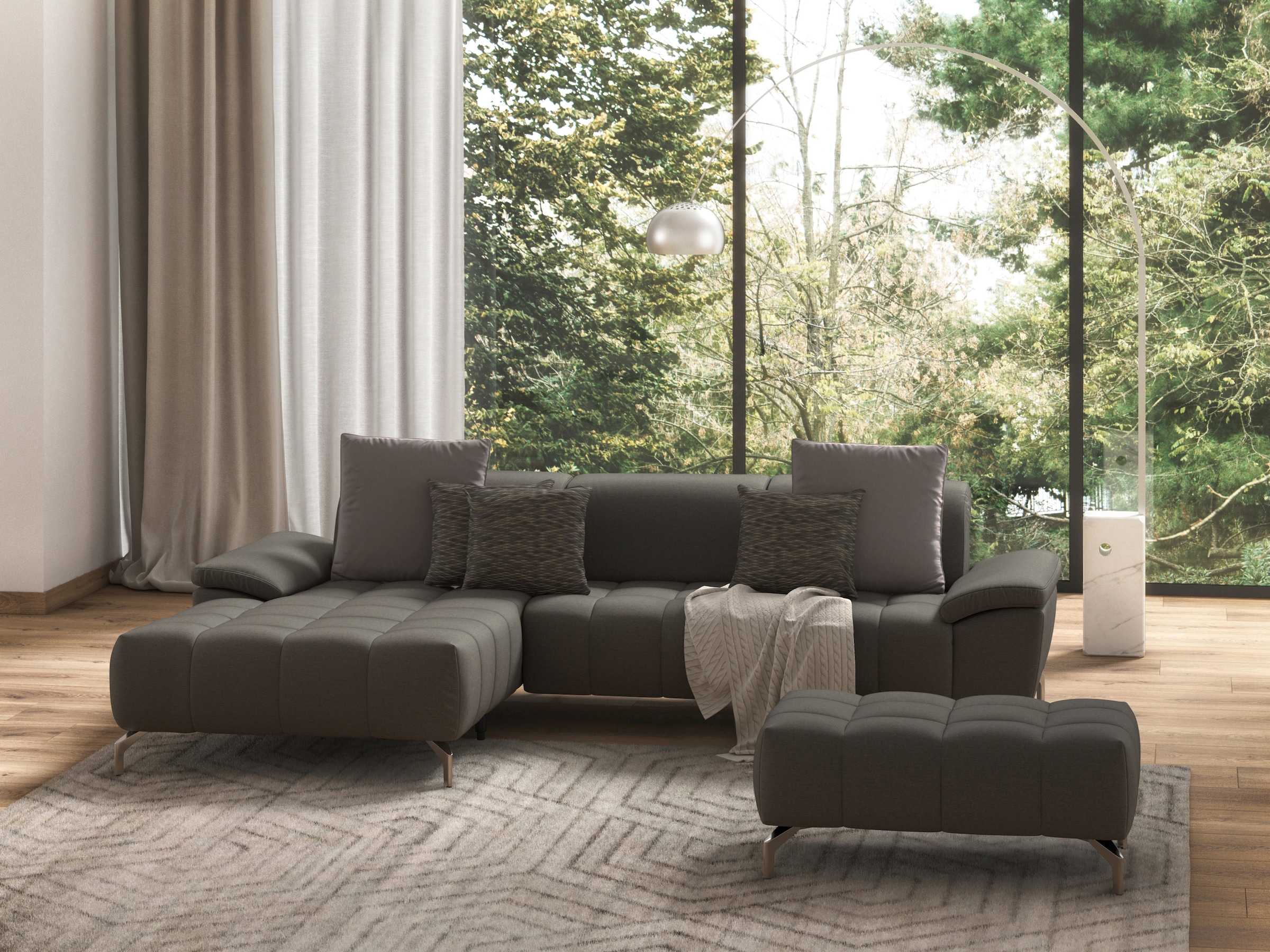 sit&more Hocker »Cool« mit silberfarbenen Füßen