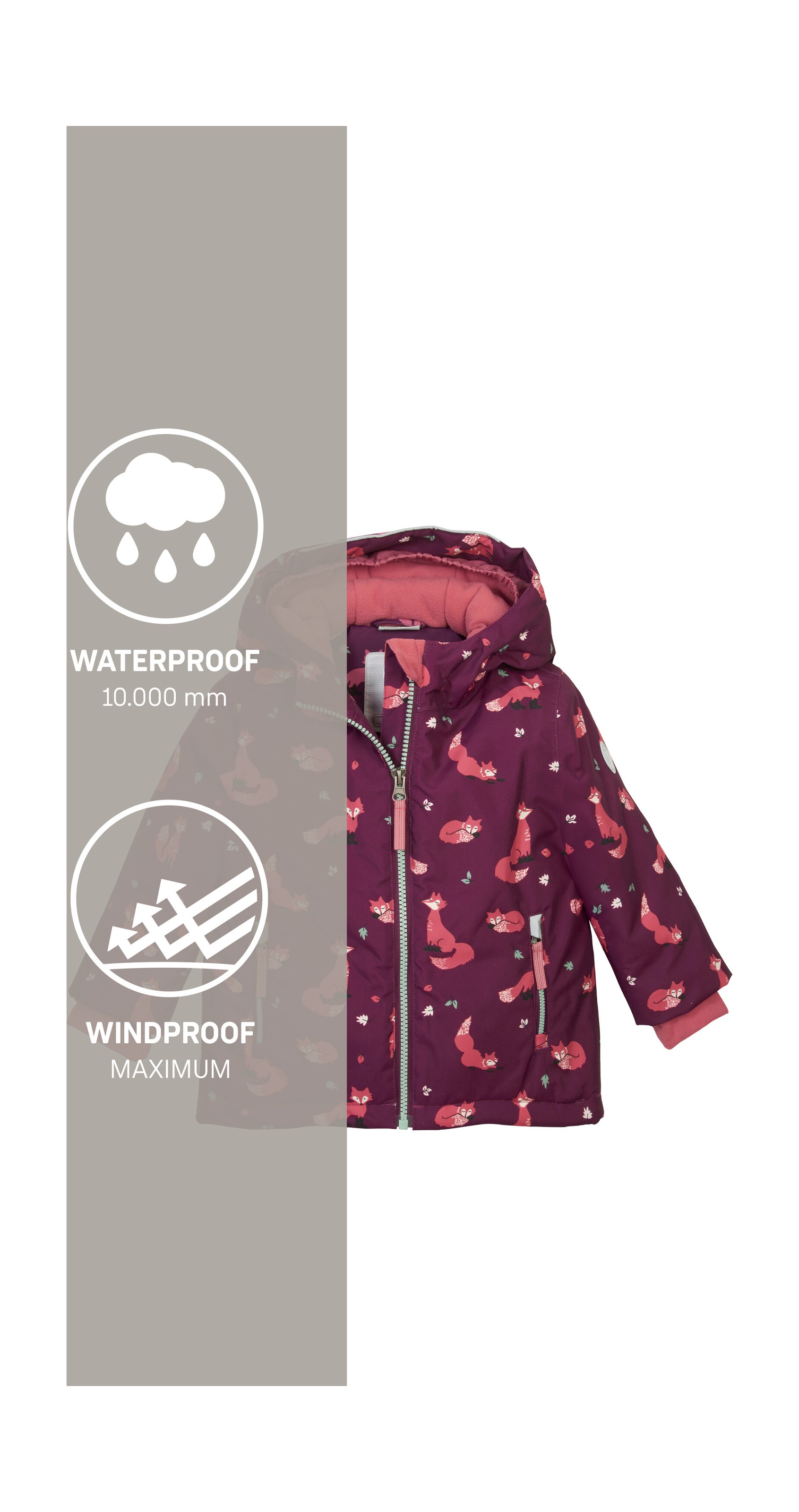 first instinct by killtec Skijacke »FISW 29 MNS SKI JCKT«, Wasserdichte Jacke mit verlängerbaren Ärmeln und stylischem Print