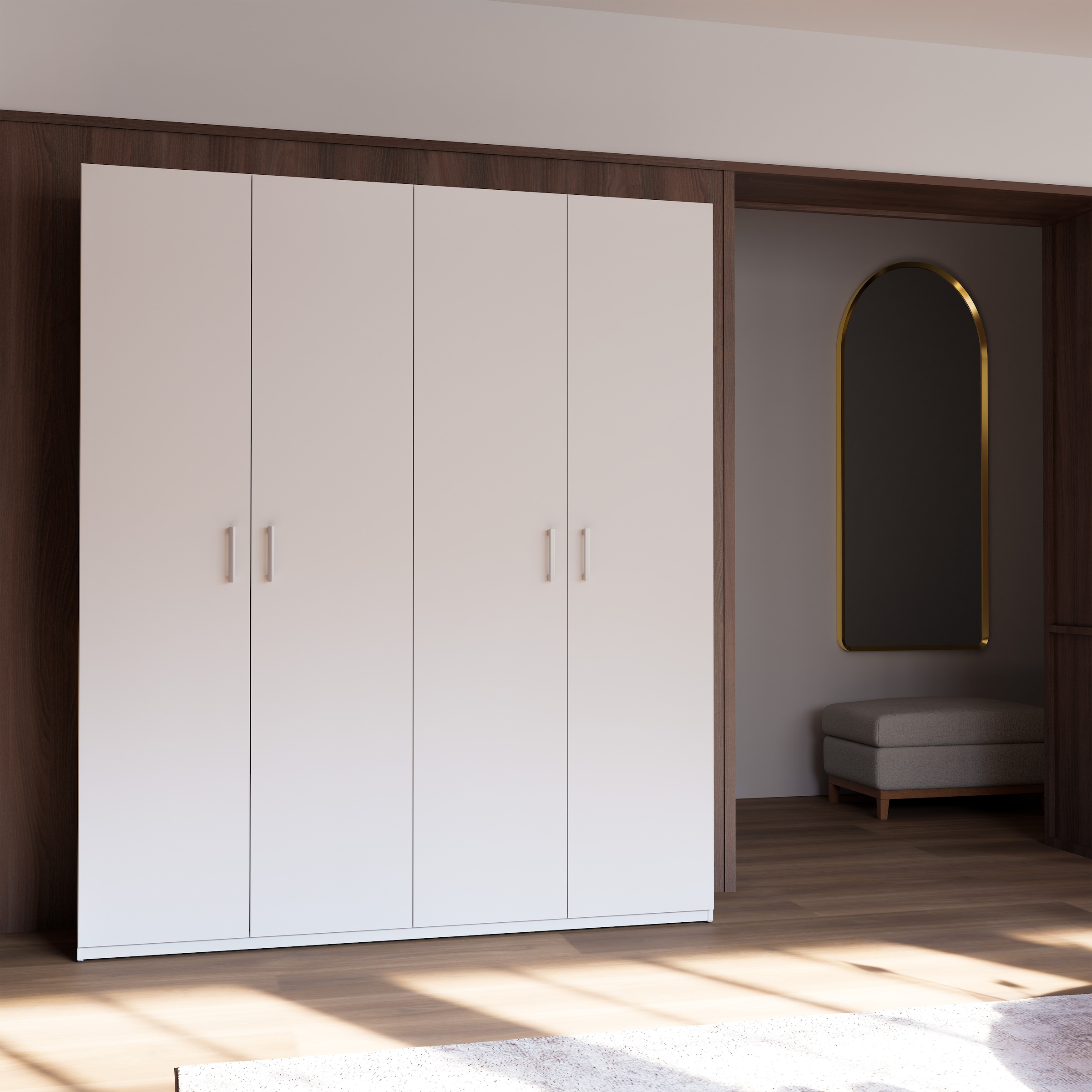 FORTE Drehtürenschrank B/H/T 177,5/210,5/42 cm, stehende Montage