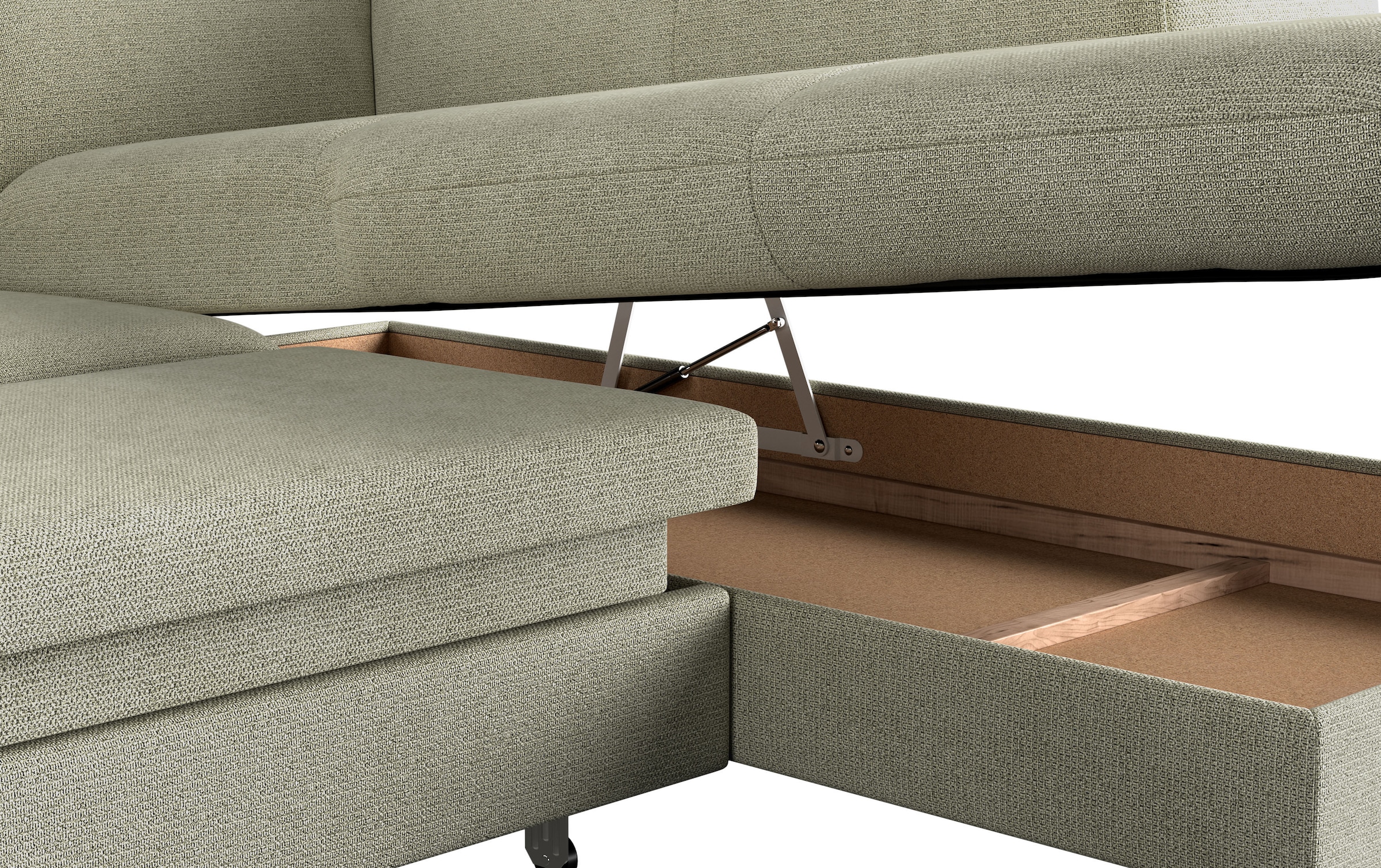 COTTA Ecksofa »Emma L-Form«, mit Kopfteilverstellung, wahlweise mit Bettfunktion & Bettkasten