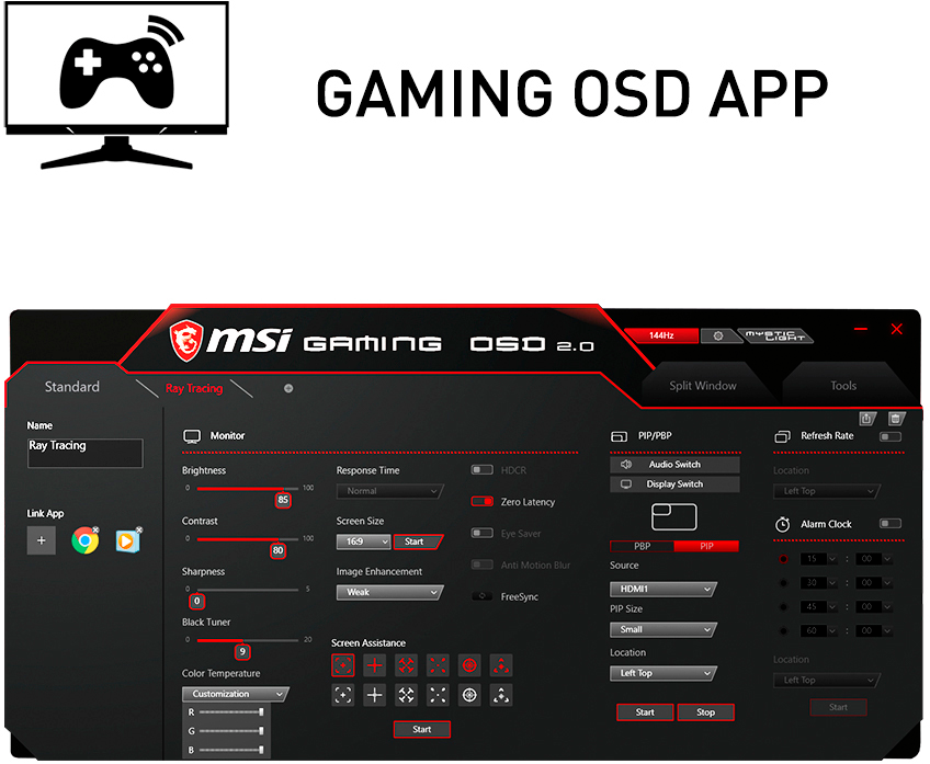 MSI Gaming-LED-Monitor »Optix MAG274QRFDE-QD«, 69 cm/27 Zoll, 2560 x 1440 px, WQHD, 1 ms Reaktionszeit, 165 Hz, höhenverstellbar, 3 Jahre Herstellergarantie