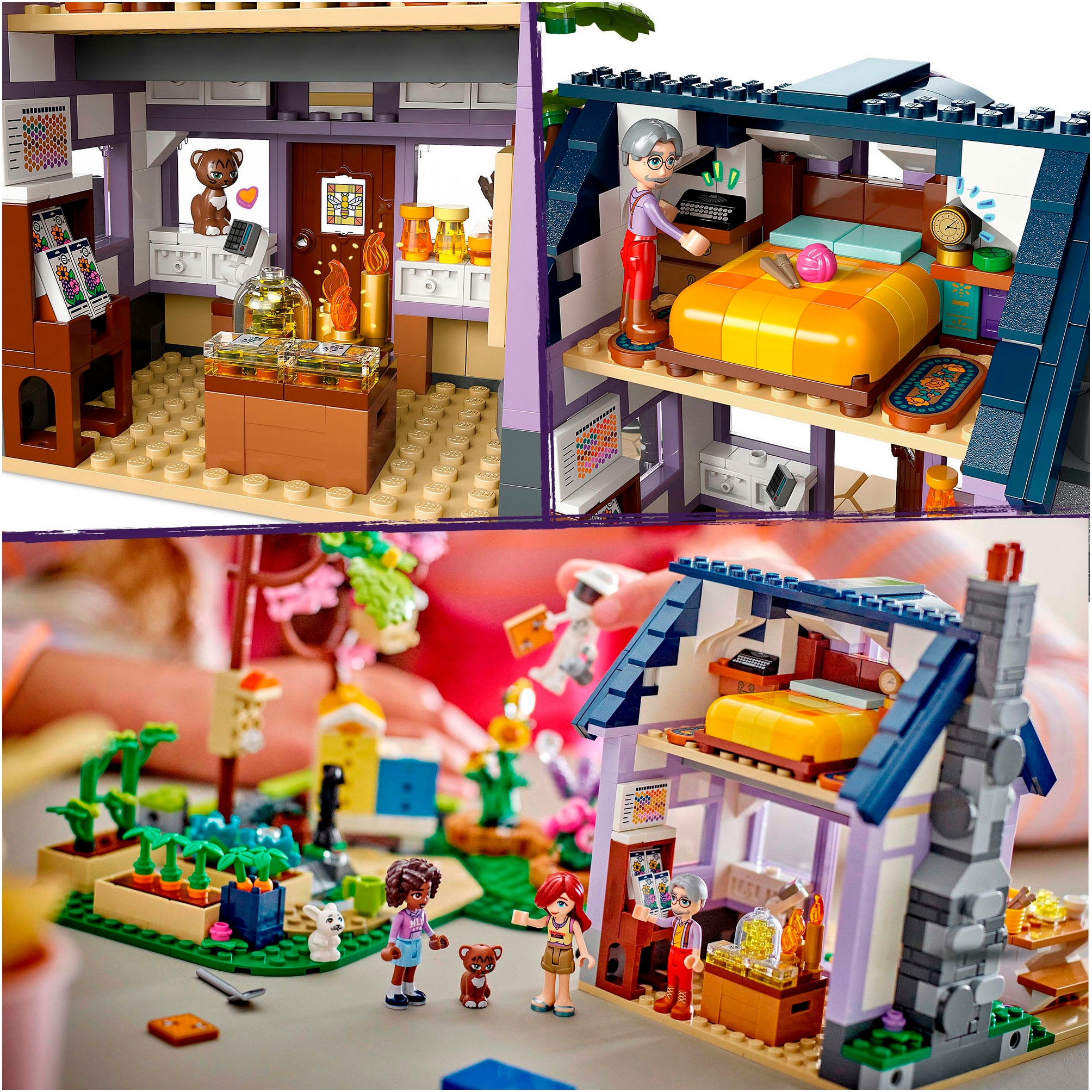 LEGO® Konstruktionsspielsteine »Haus und Blumengarten der Imker (42669), LEGO Friends«, (1161 St.), Made in Europe