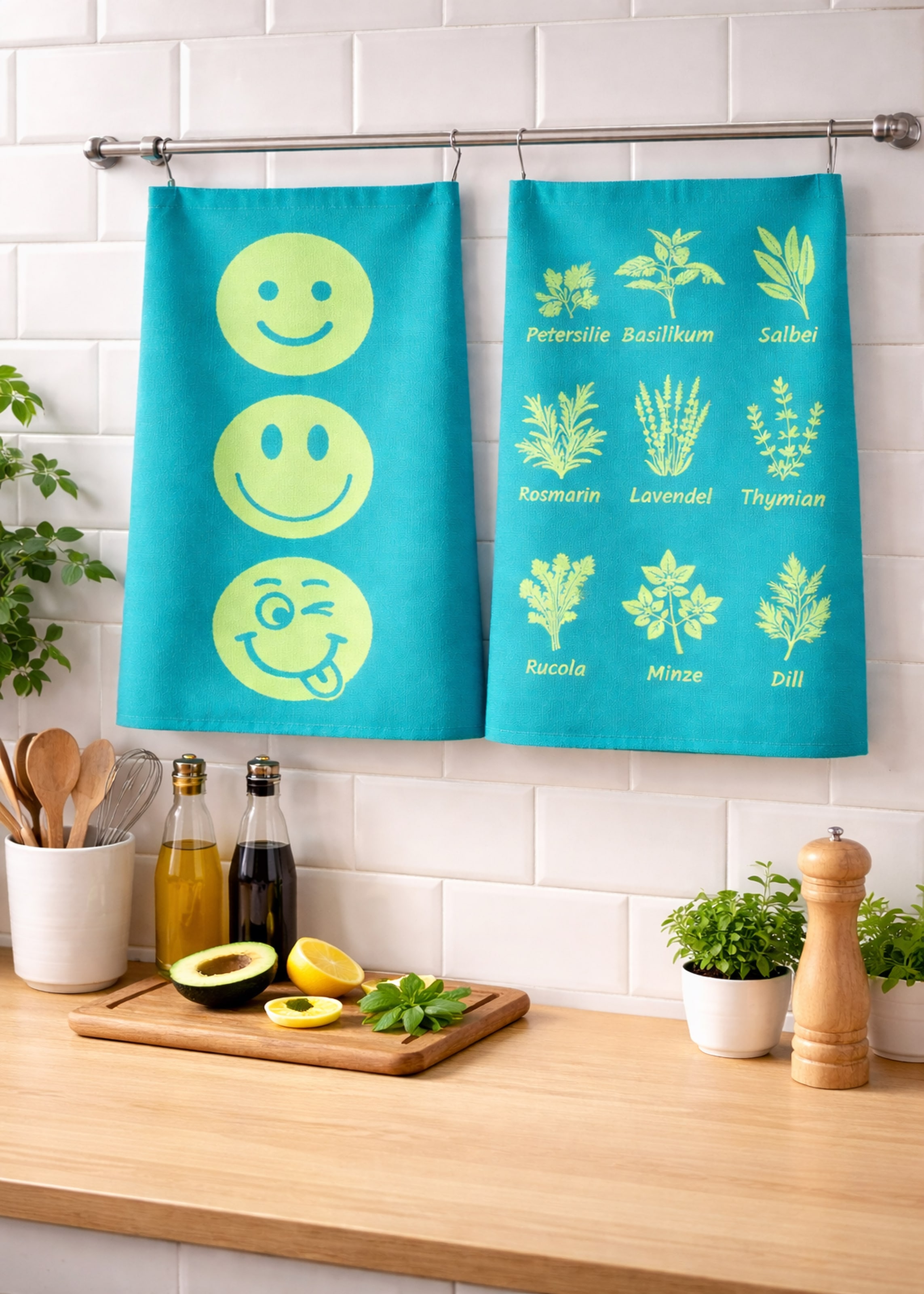 ROSS Geschirrtuch »Kräuter 3er-Pack«