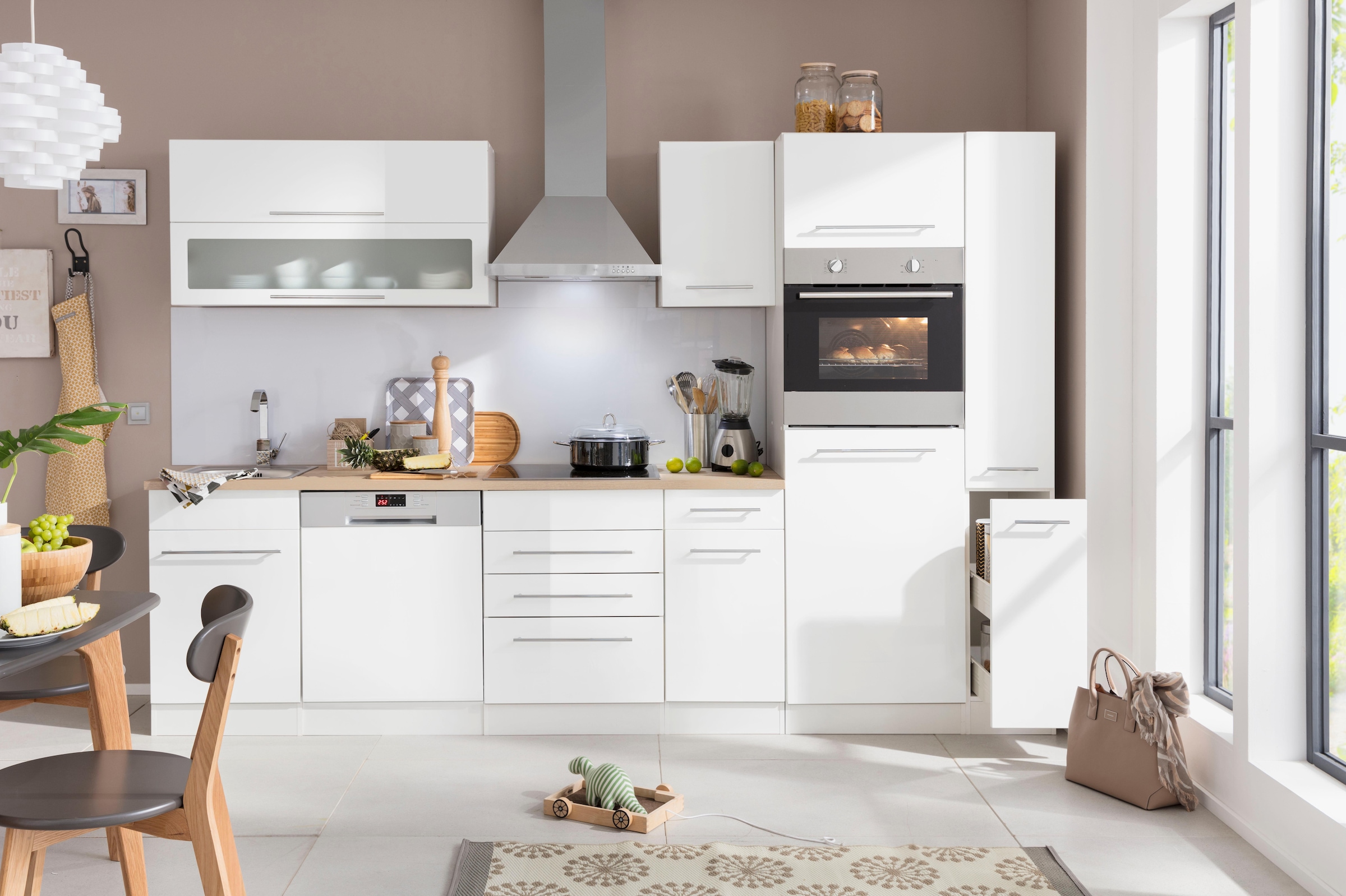KOCHSTATION Küchenzeile »KS-Eton«, mit E-Geräten, Breite 300 cm günstig online kaufen