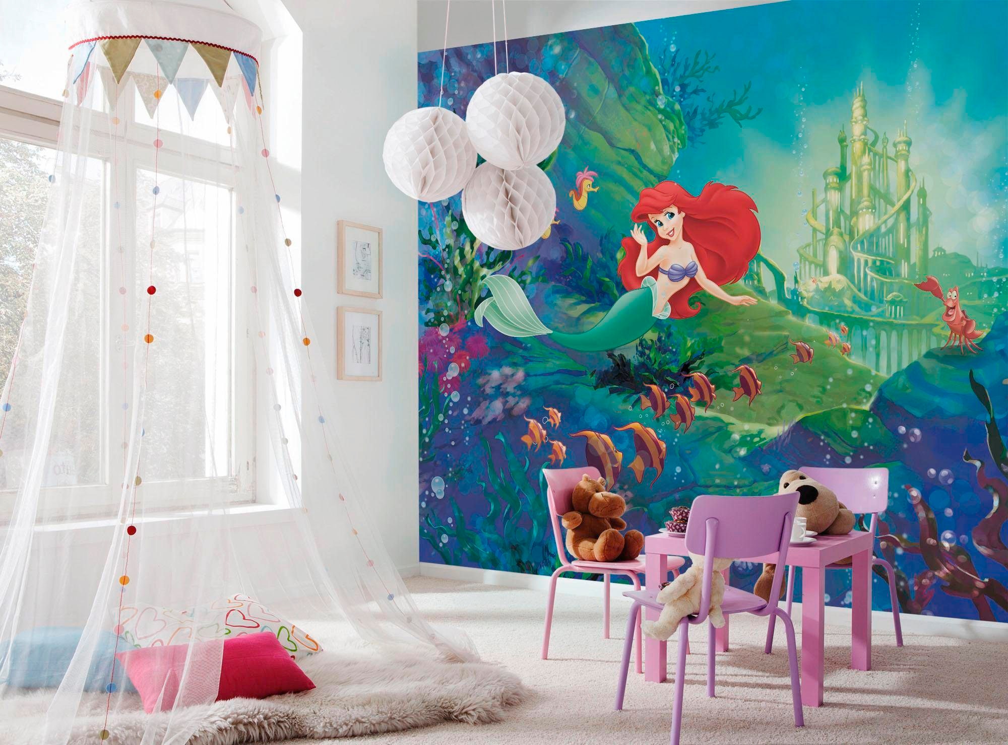 Komar Fototapete »Ariel' s Castle - Größe 368 x 254 cm«, bedruckt, Kinderzimmer