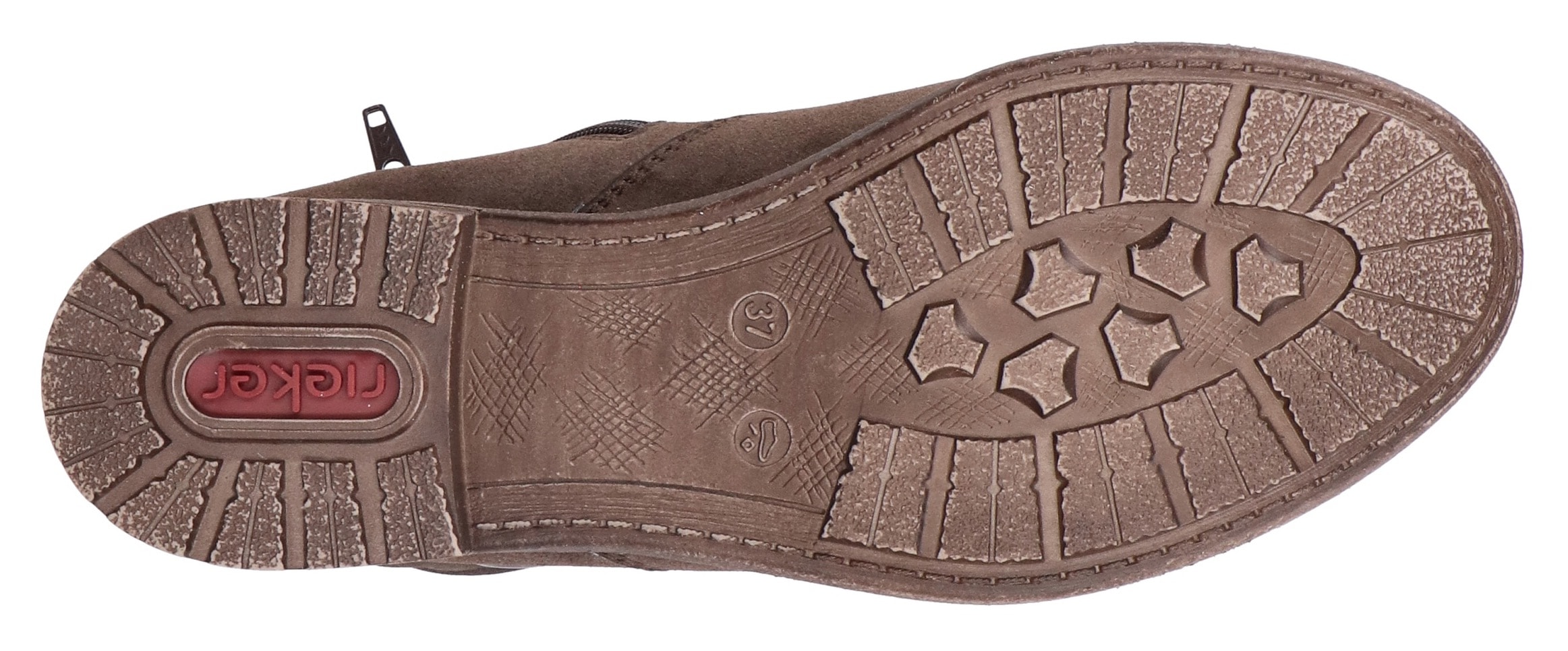 Rieker Stiefelette, Boots, Blockabsatz, slouchy Schaft und Innenreißverschluss
