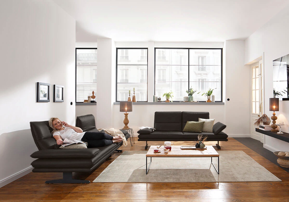 W.SCHILLIG 2,5-Sitzer »broadway, Designsofa mit tollem Sitzkomfort«, Sitztiefenverstellung, Kopfteil- & Seitenteilverstellung, Breite 216cm