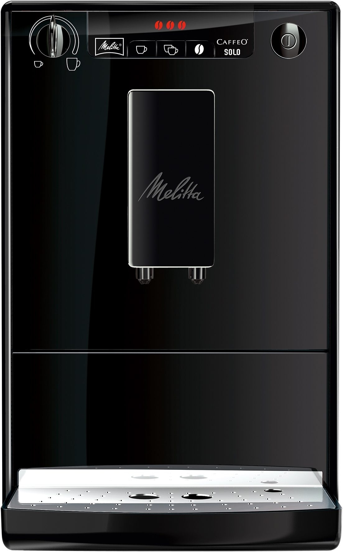 Melitta Kaffeevollautomat »Solo® E950-201, schwarz«, Perfekt für Café crème & Espresso, nur 20cm breit