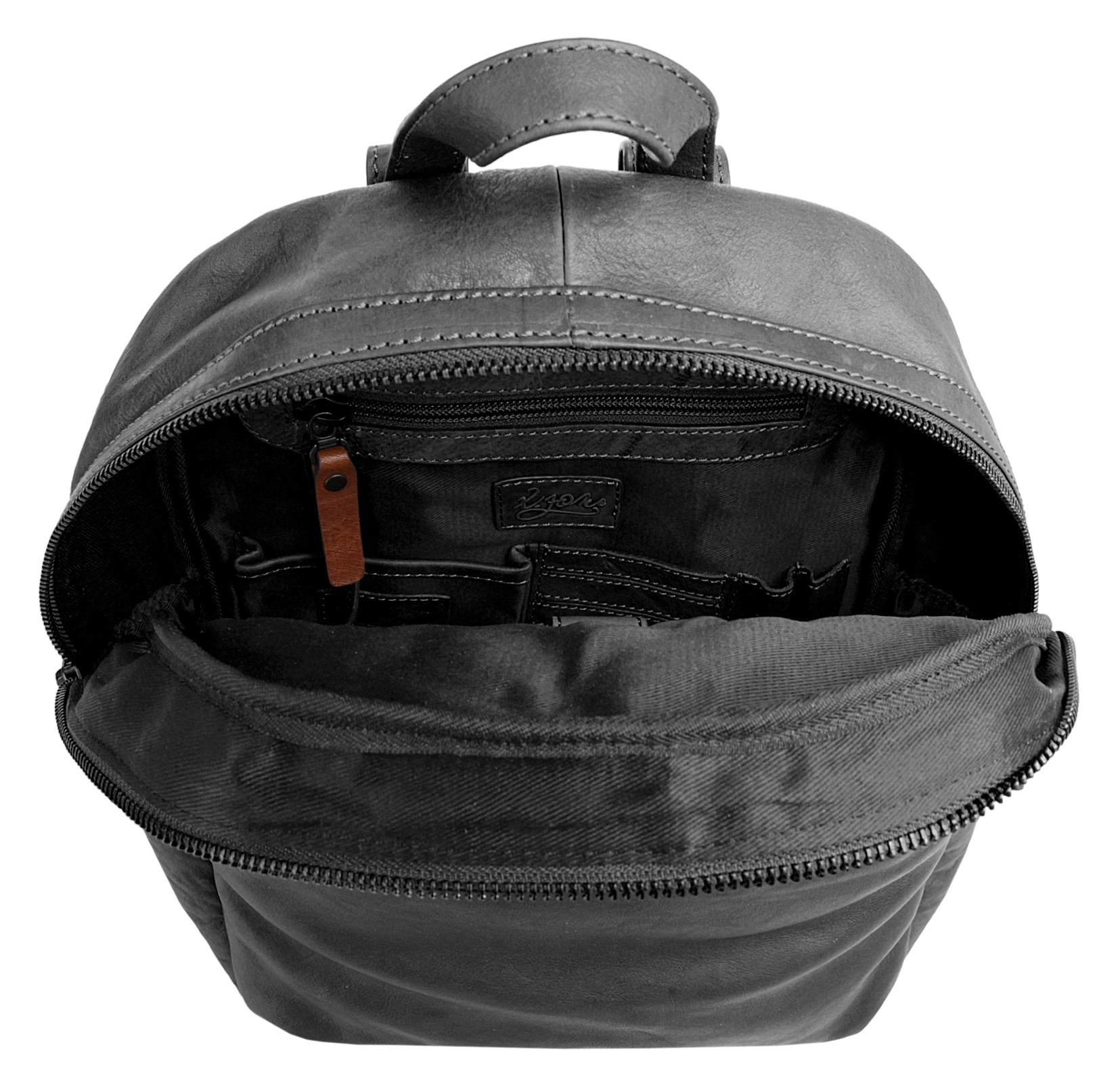 X-Zone Laptoprucksack, echt Leder