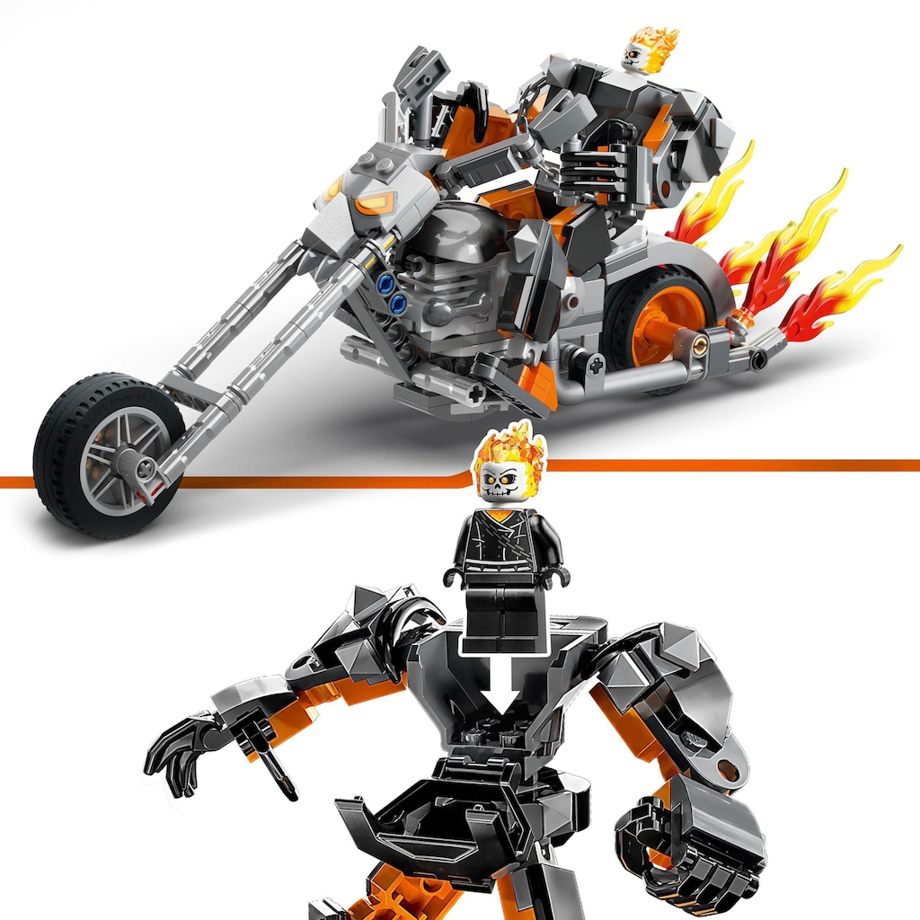 LEGO® Konstruktionsspielsteine »Ghost Rider mit Mech & Bike (76245), LEGO® Marvel«, (264 St.)