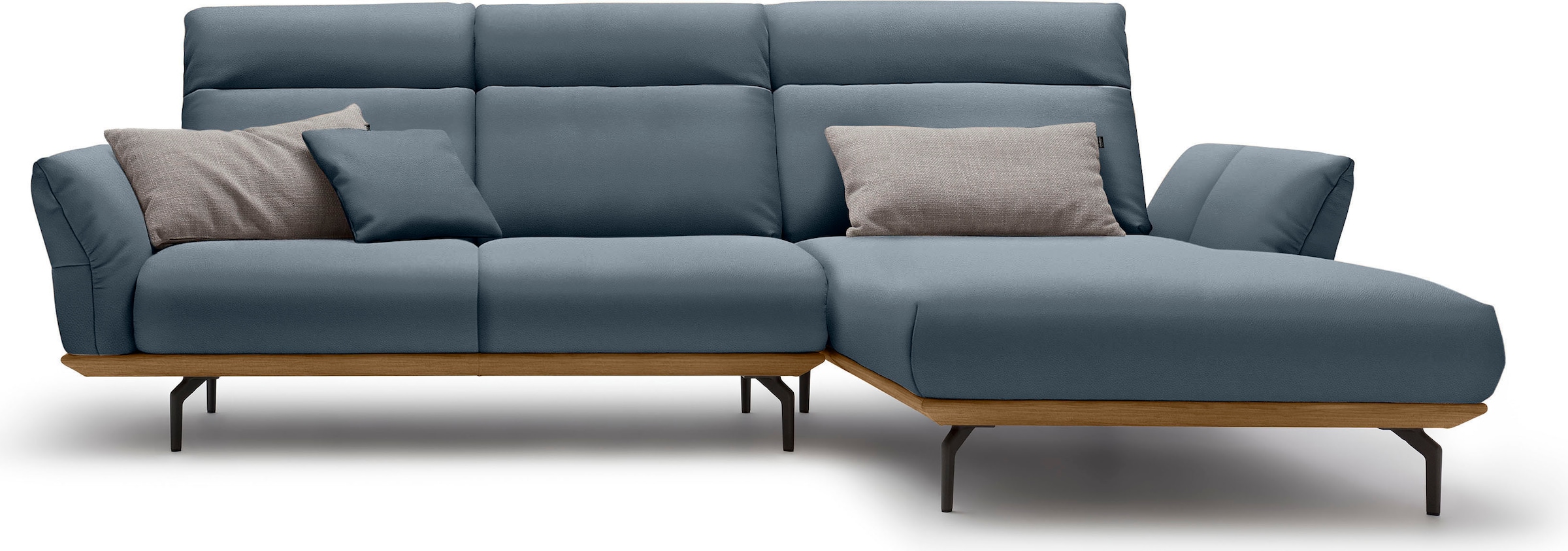 Creation BY ROLF BENZ Ecksofa »CR.460«, Sockel in Nussbaum, Winkelfüße in U günstig online kaufen
