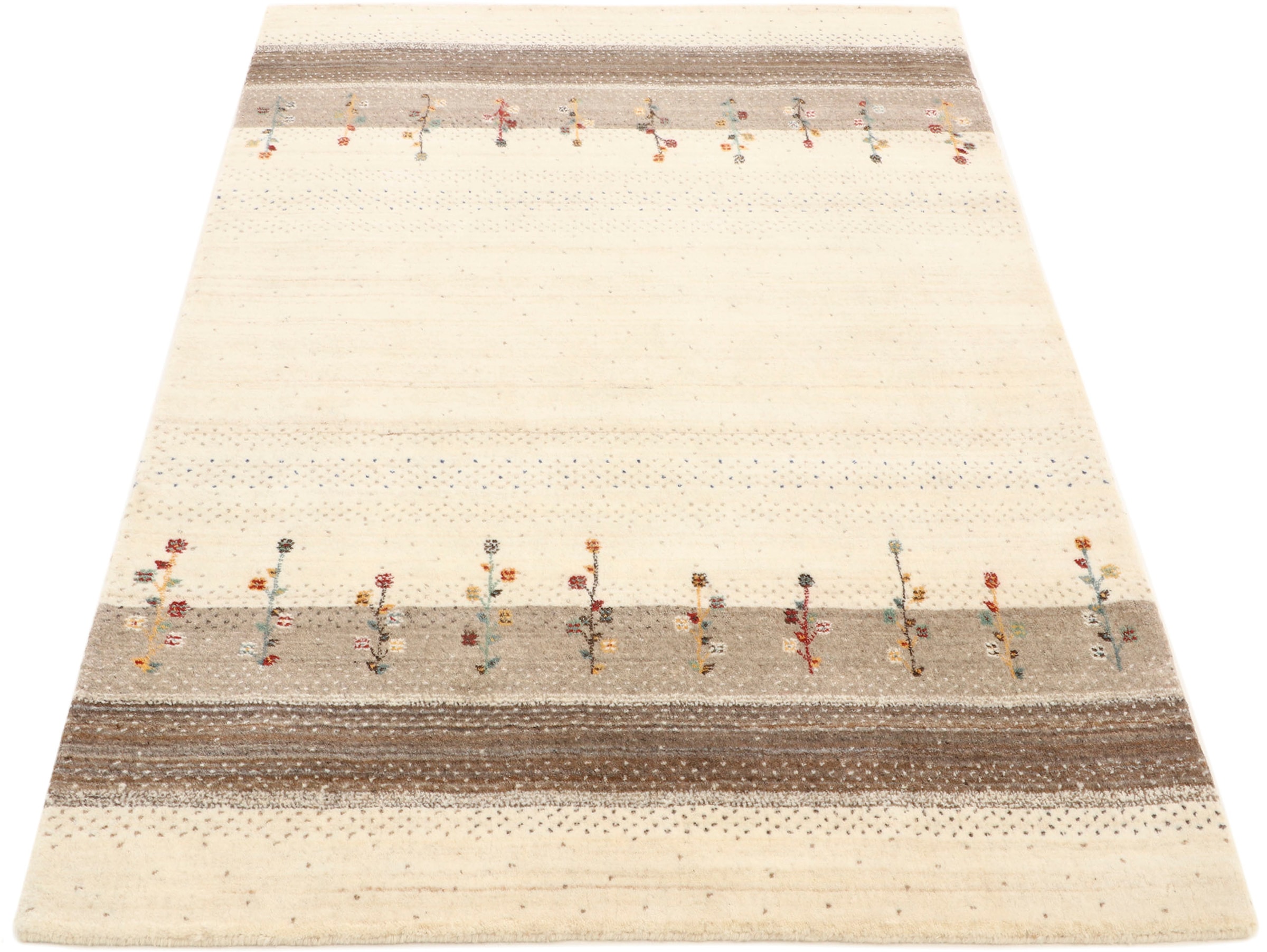 carpetfine Wollteppich »Gabbeh Loom Lori«, rechteckig, 15 mm Höhe, reine Wolle, sehr weicher Flor, Wohnzimmer