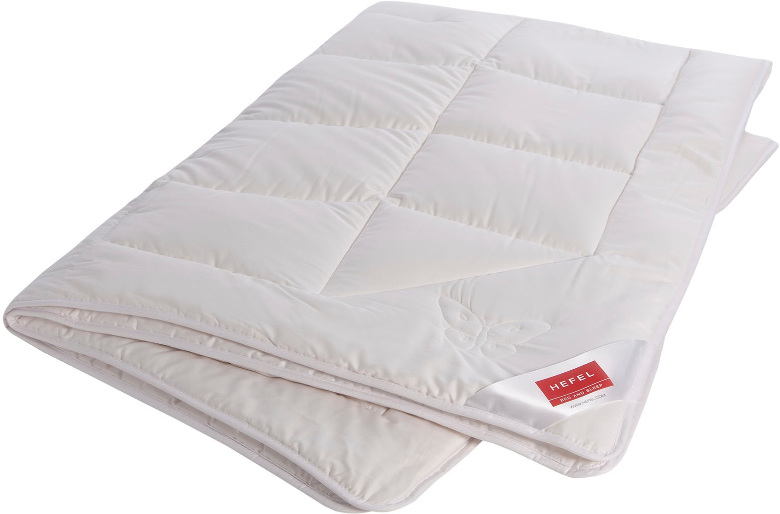 Hefel Naturfaserbettdecke »Silk Dream«, normal, Bezug 100% Baumwolle, (1 St.)