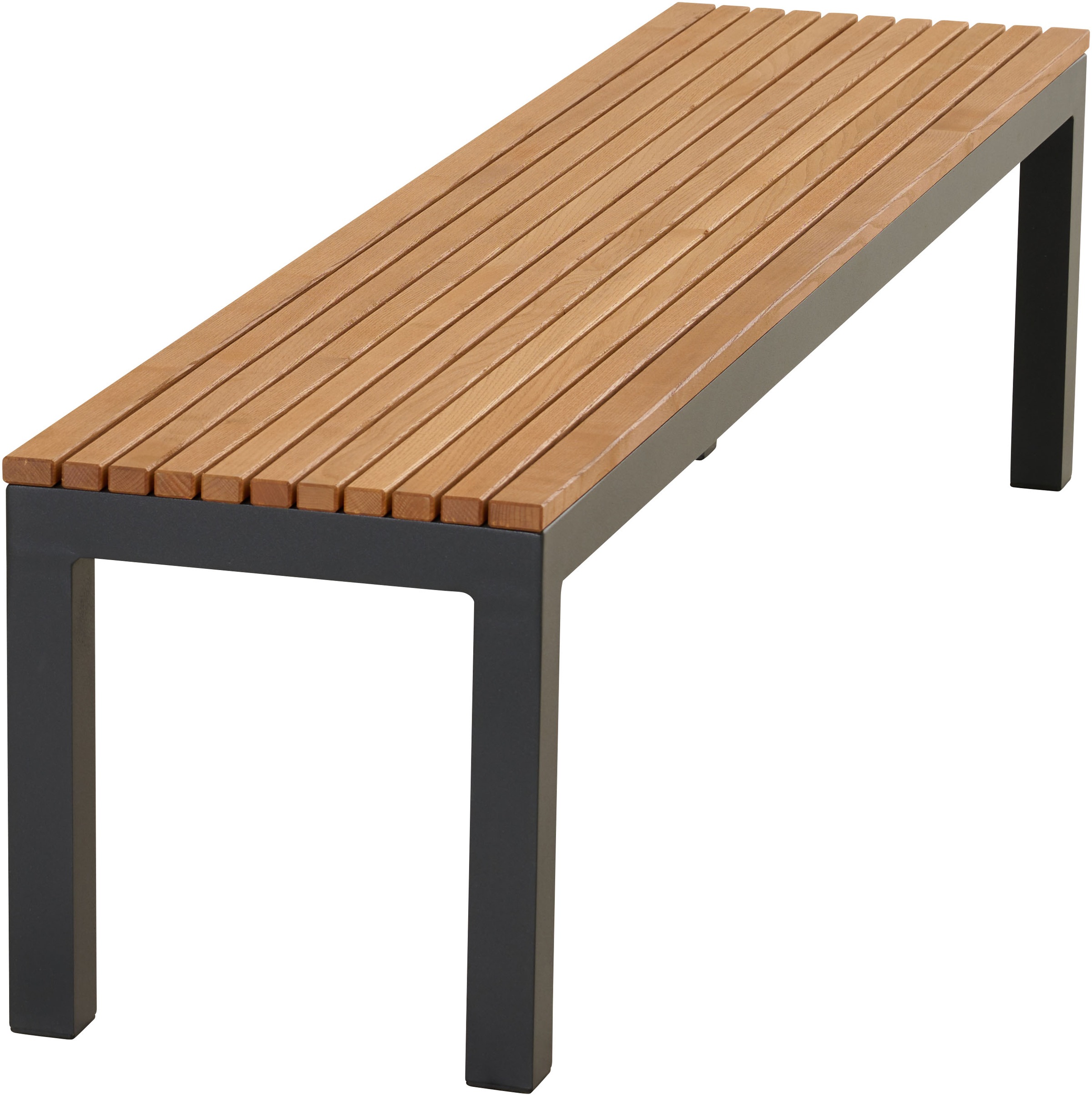 Siena Garden Bank »Bozen 3er Aluminiumgestell anthrazit Robininenholz«, Flächen aus Robinienholz FSC® 100%