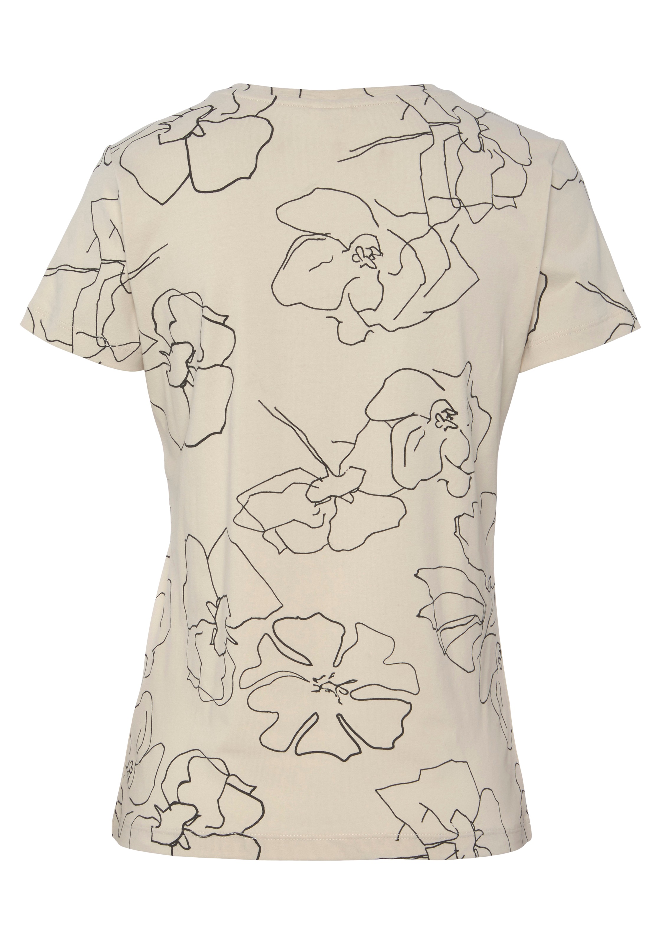 LASCANA Kurzarmshirt, mit Blütendruck, Loungewear