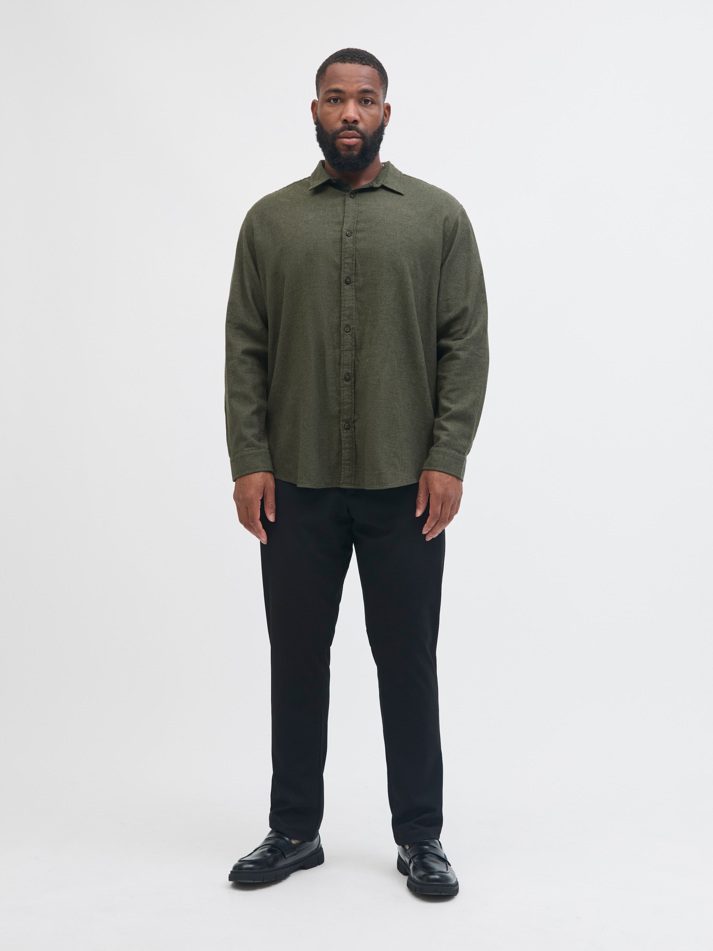 Jack & Jones PlusSize Langarmhemd »JJECLASSIC MELANGE SHIRT L/S SN PLS«