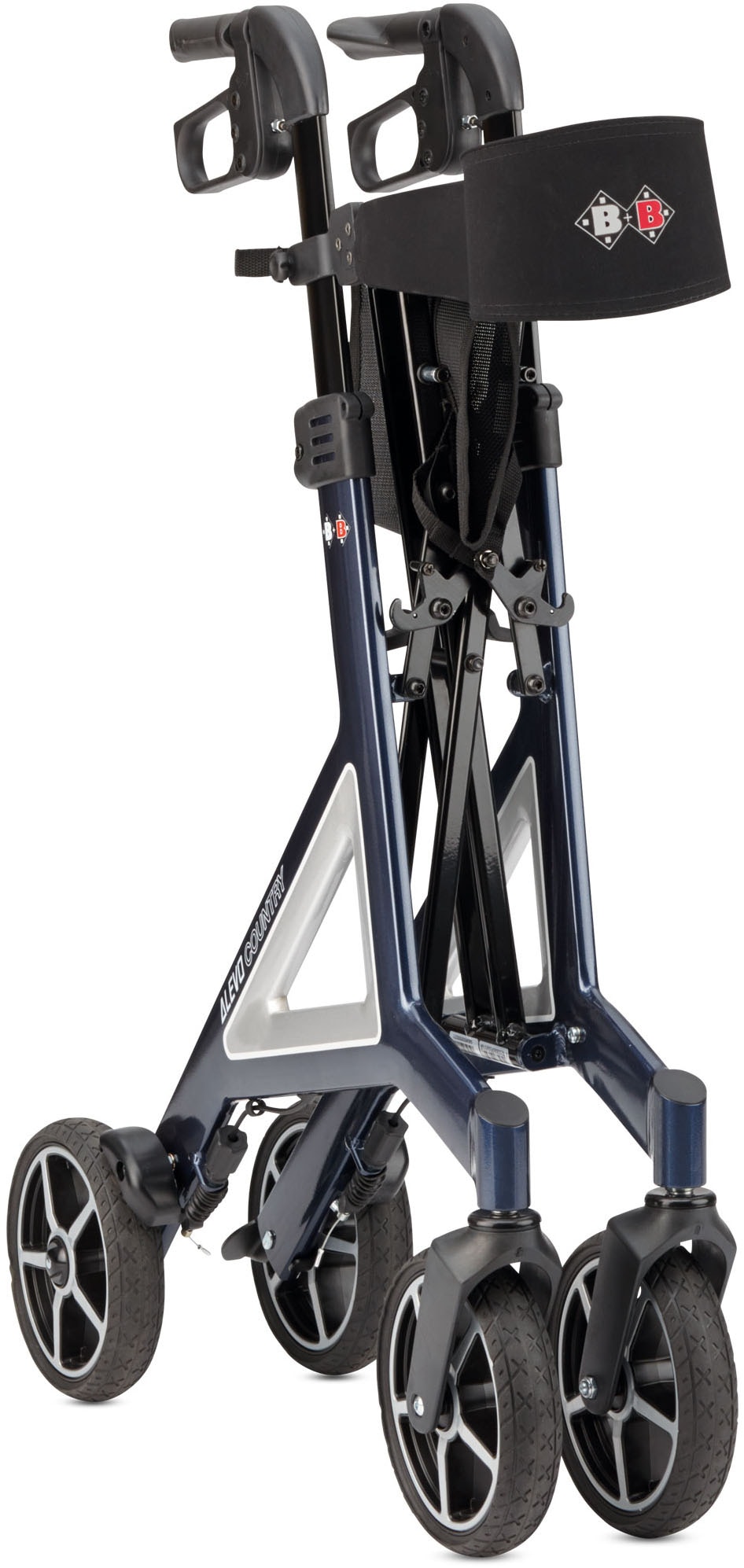 Bischoff & Bischoff Rollator »Alevo Country Rollator«, faltbar - für innen und außen, mit Profil-Bereifung, Sitzhöhe 51 cm