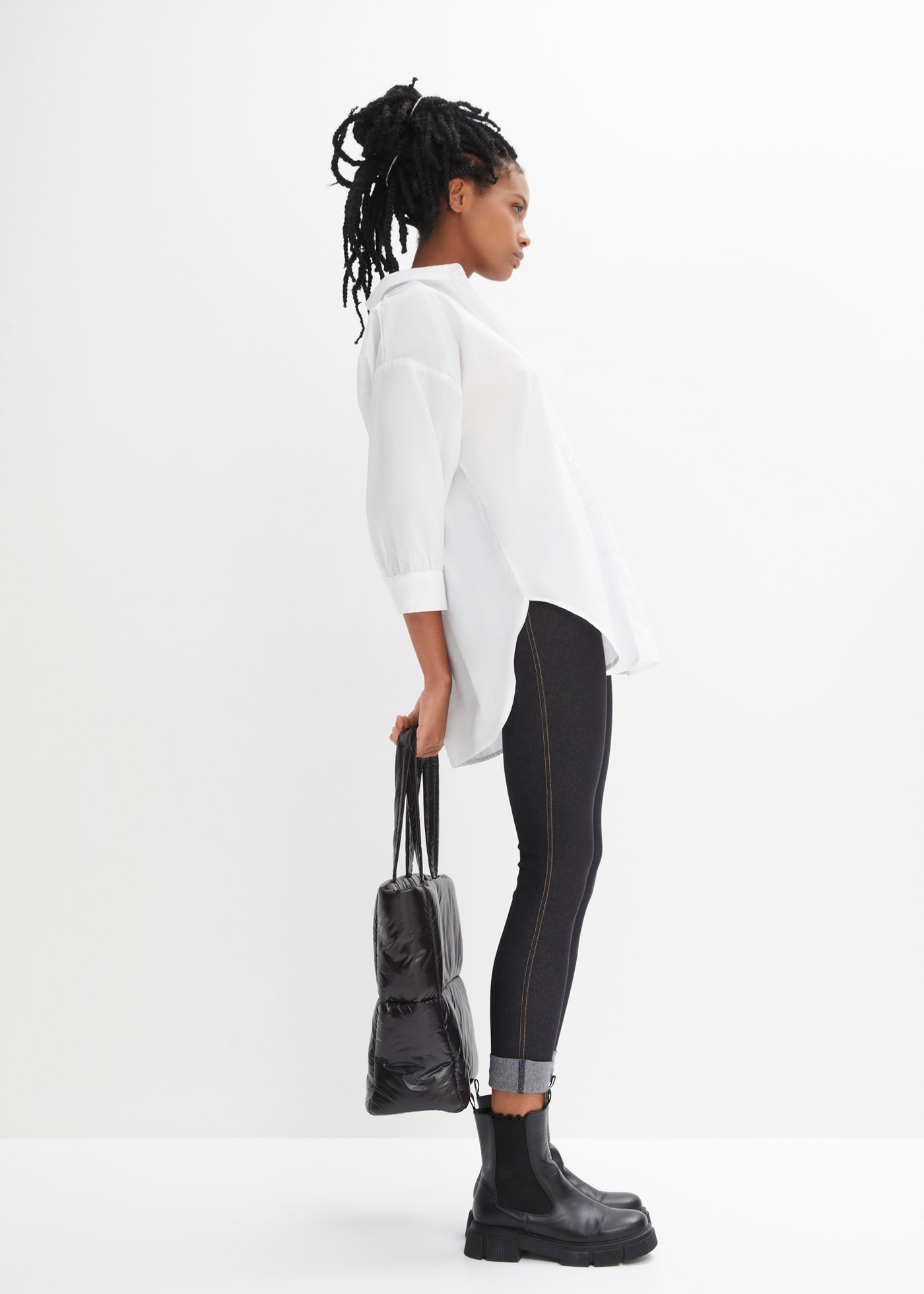 bonprix Jeggings »Leggings in Jeansoptik aus Baumwoll-Mix«  schmale Skinny-Fit-Passform, Jeans-Leggings