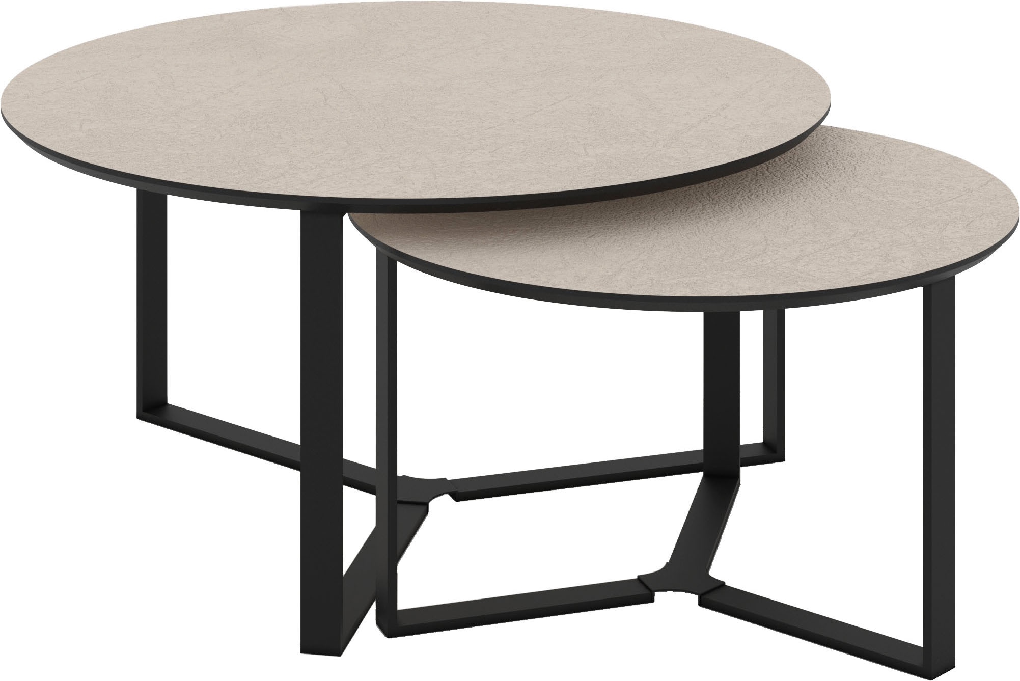 HELA Couchtisch »MASSA« Set, 2 Stk. tlg. 2er Set, Gestell rechteckig, Melamin mit Schweizer Kante