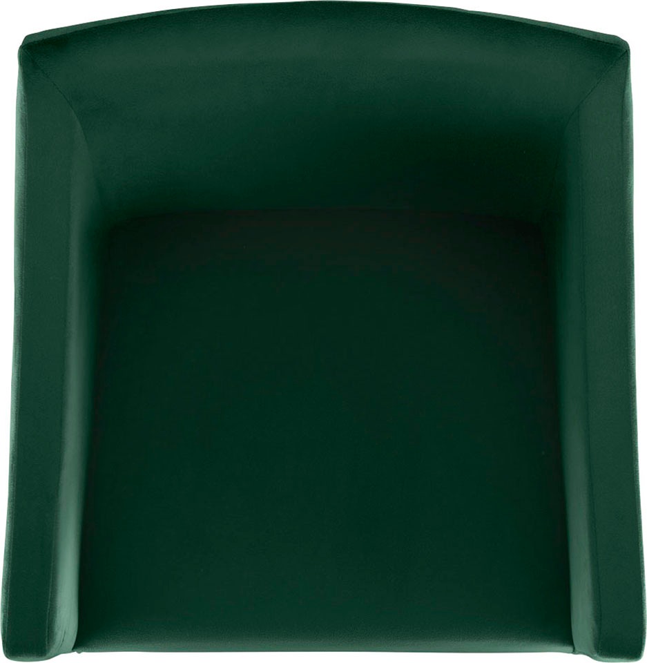 Fink Armlehnstuhl »MARTIN«, Samtvelours VELVET, mit schmalen, schwarzen Beinen