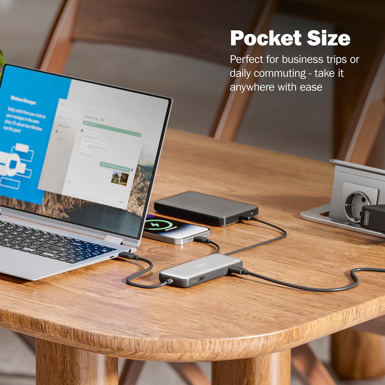 Digitus Laptop-Dockingstation »USB-C Docking Station, 7-Port, HDMI, USB, RJ45, SD«