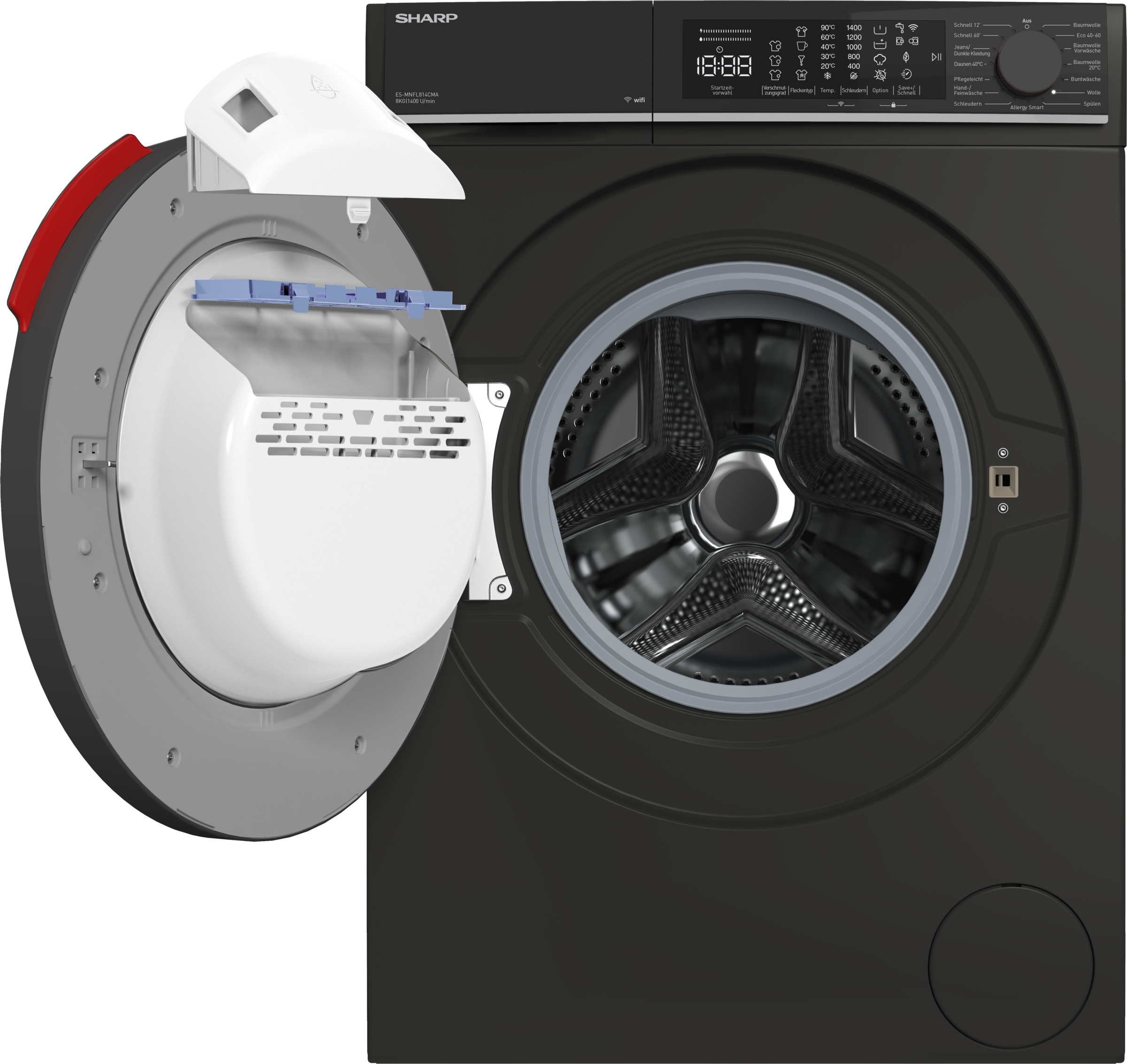 Sharp Waschmaschine Microfiber »ES-MNFL814CMA-DE«, 8 kg, 1400 U/min, 8kg / günstig online kaufen