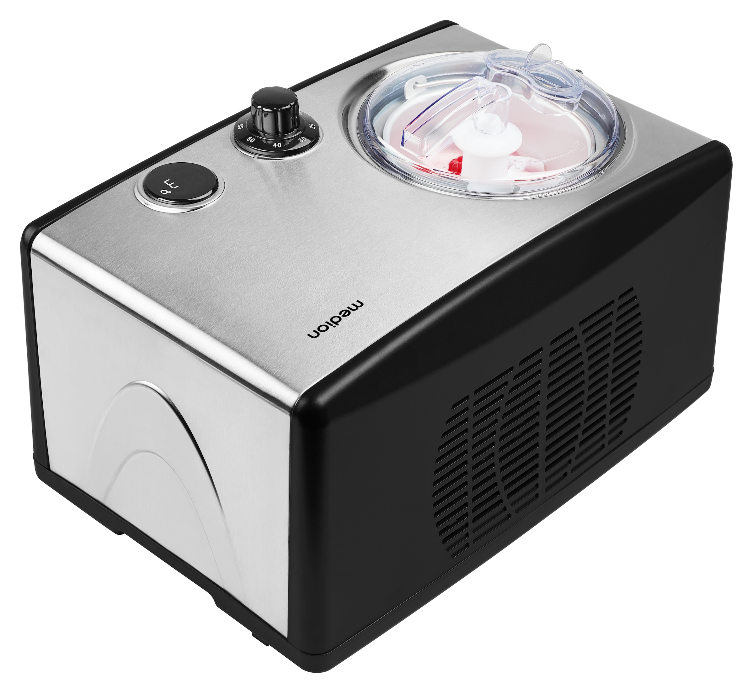 Medion® Eismaschine »MD 18387, 1,5 L Kapazität (800 ml Füllmenge), integrierter Kompressor«, 1,5 l, 150 W, geeignet für die Zubereitung von Eiscreme, Frozen Yoghurt & Sorbet