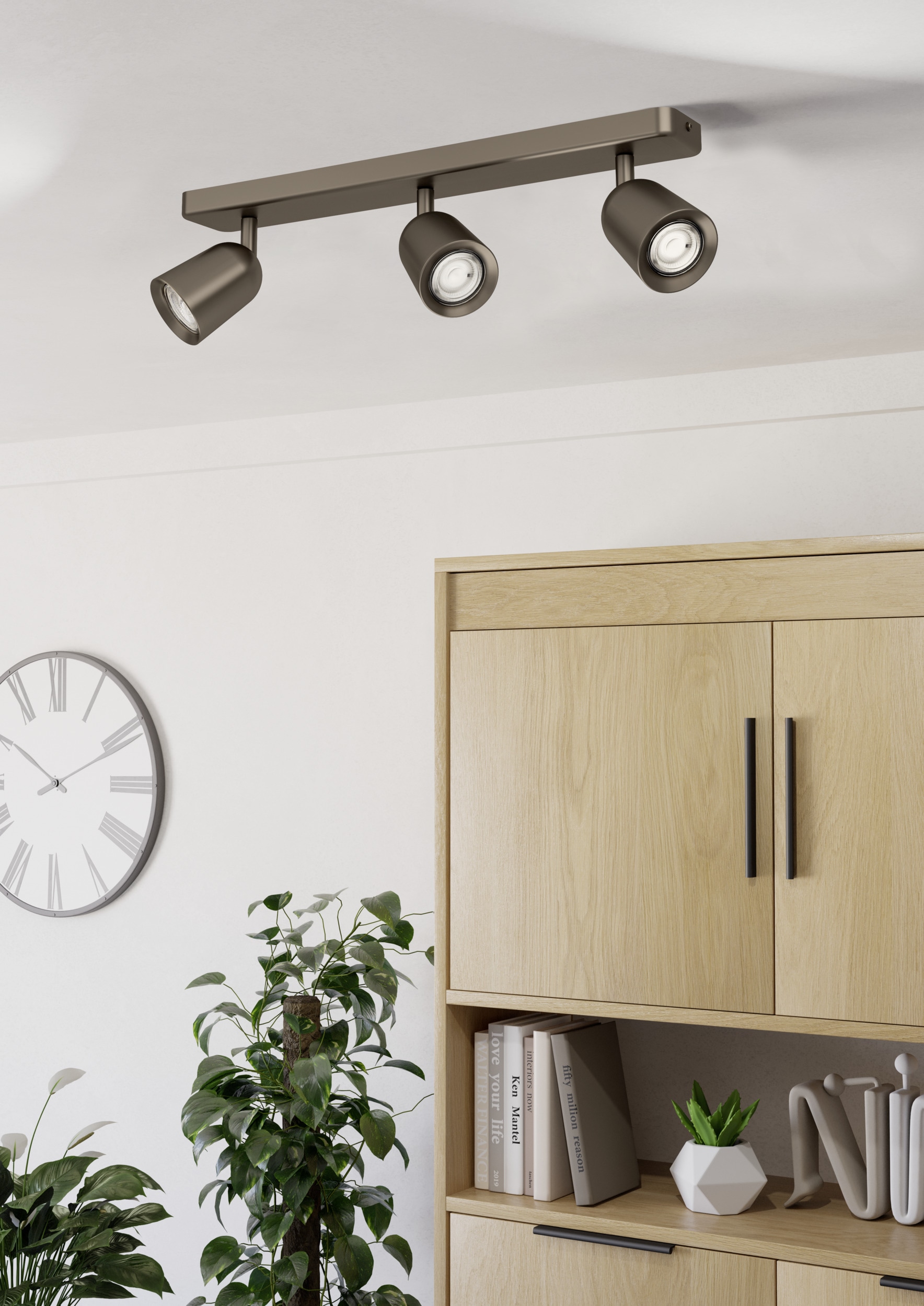 EGLO Deckenspot »CAMALDOLI Spotlampe - Stahl - GU10 - 3X10W - IP20« GU10 1 Stk. Wandleuchte, Wandspot, schwenkbar, Strahler, L52 x B4,5 x H11,5 cm