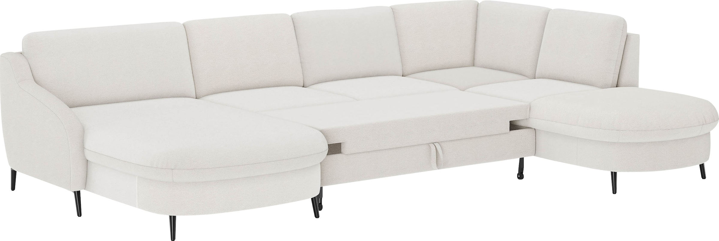 sit&more Wohnlandschaft »Soul U-Form«, wahlweise mit Bettfunktion und Bettkasten oder Schubkasten