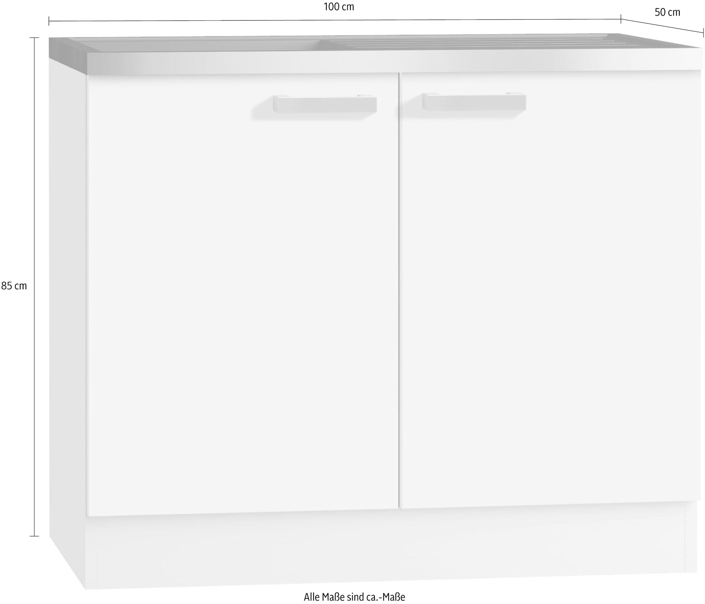 OPTIFIT Spülenschrank "Odense 50", 100 cm breit, 50 cm tief, inkl. Spülenau günstig online kaufen