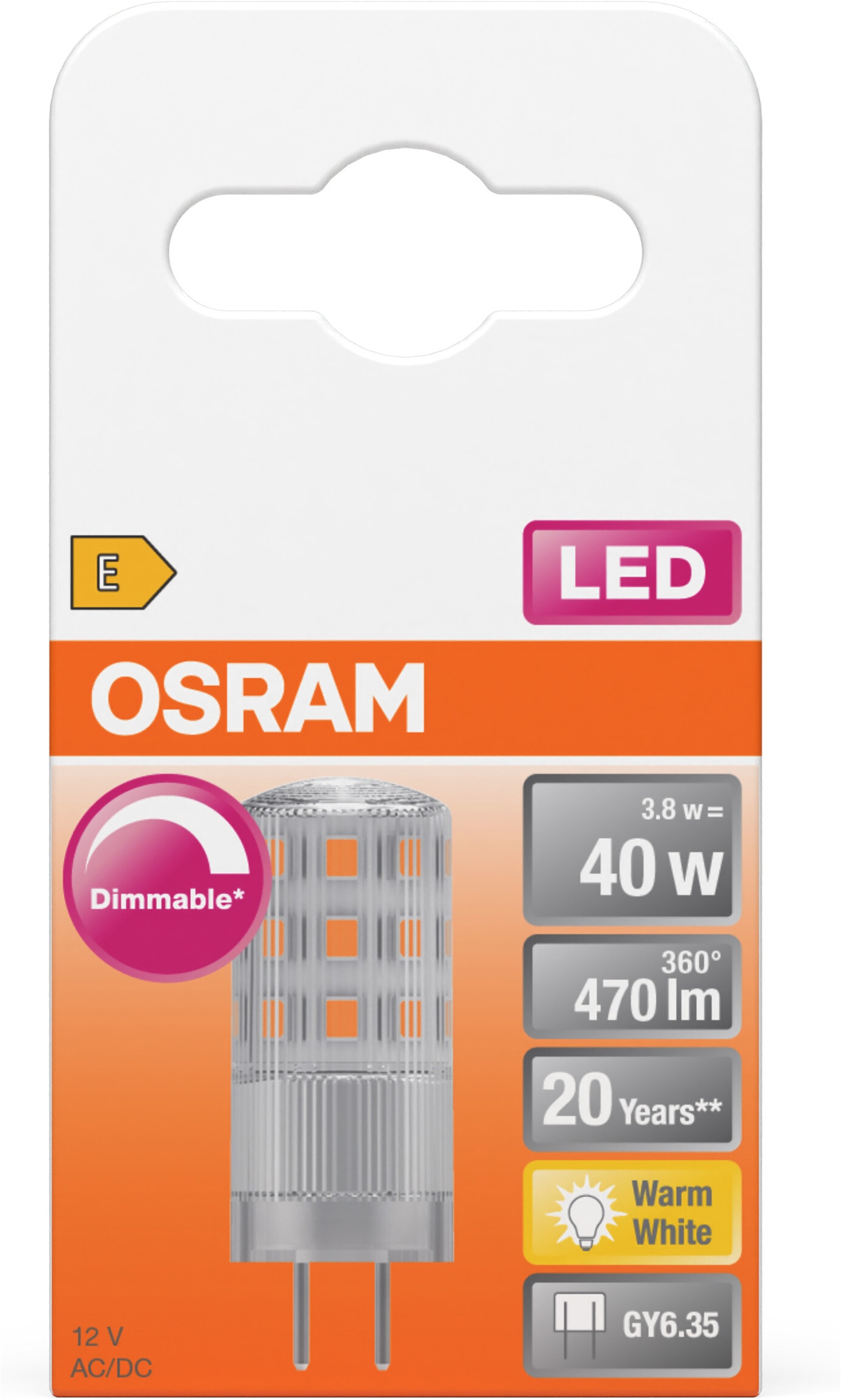 Osram LED-Leuchtmittel »LED PIN Lampe« GY6.35 1 Stk. Warmweiß