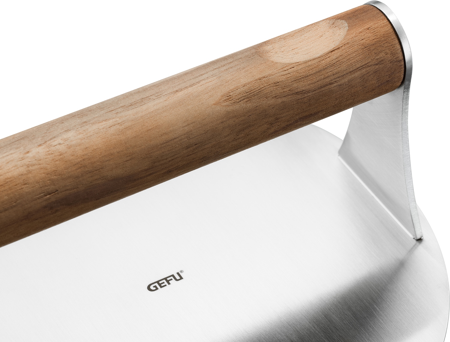 GEFU Burgerpresse »Smash-Burgerpresse BBQ mit rutschfestem Walnussholzgriff« glatte Antihaft-Oberfläche, optimale Hitzeverteilung, Ø ca. 16 cm