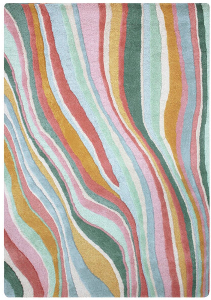 FLAIR RUGS Wollteppich »Abstract Flow«, rechteckig, 10 mm Höhe, Abstract Sw günstig online kaufen