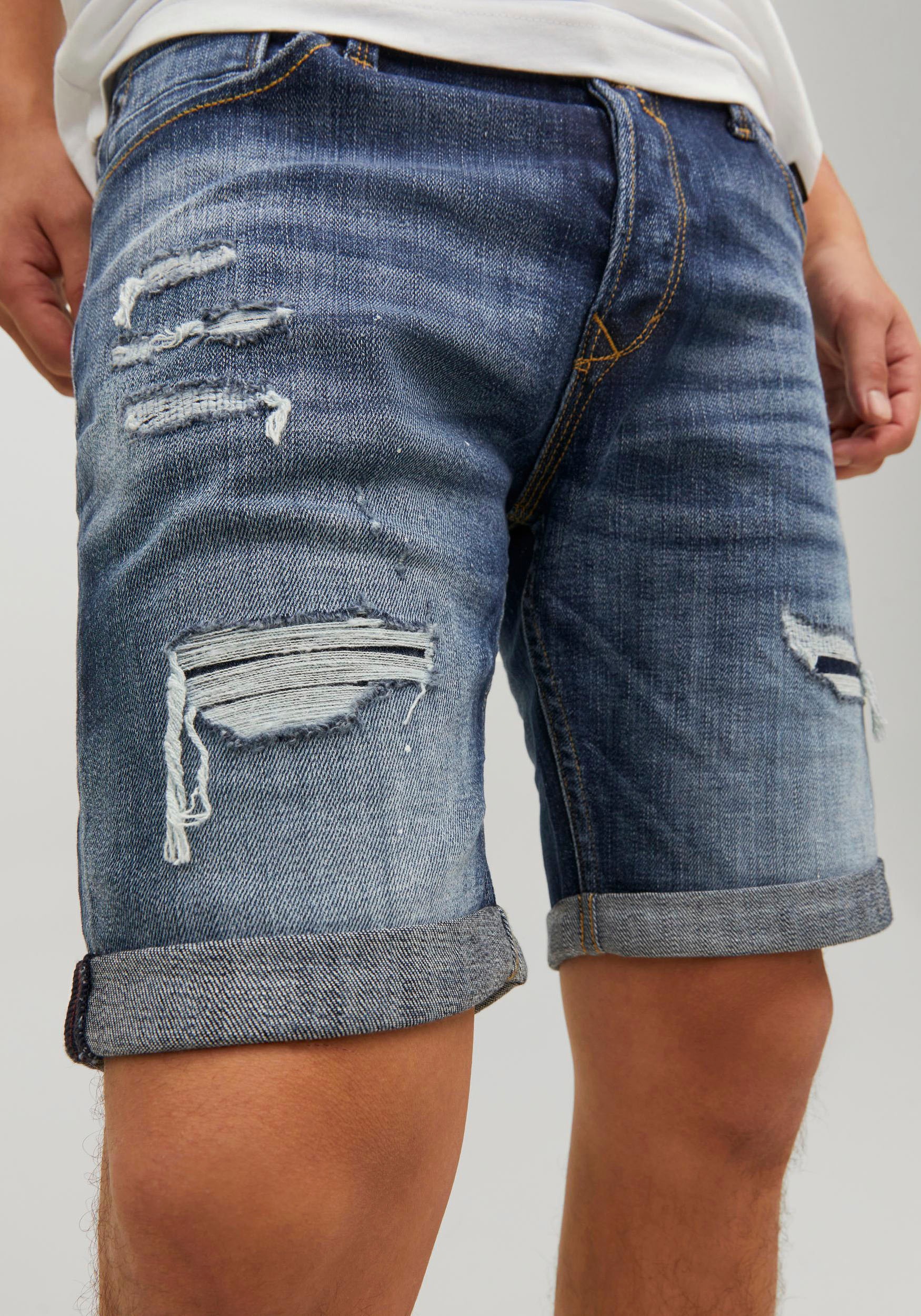 4. Bild von Jack & Jones Jeansshorts »JJIRICK JJBLAIR SHORTS GE 840 SN«, mit Destroyed Effekt