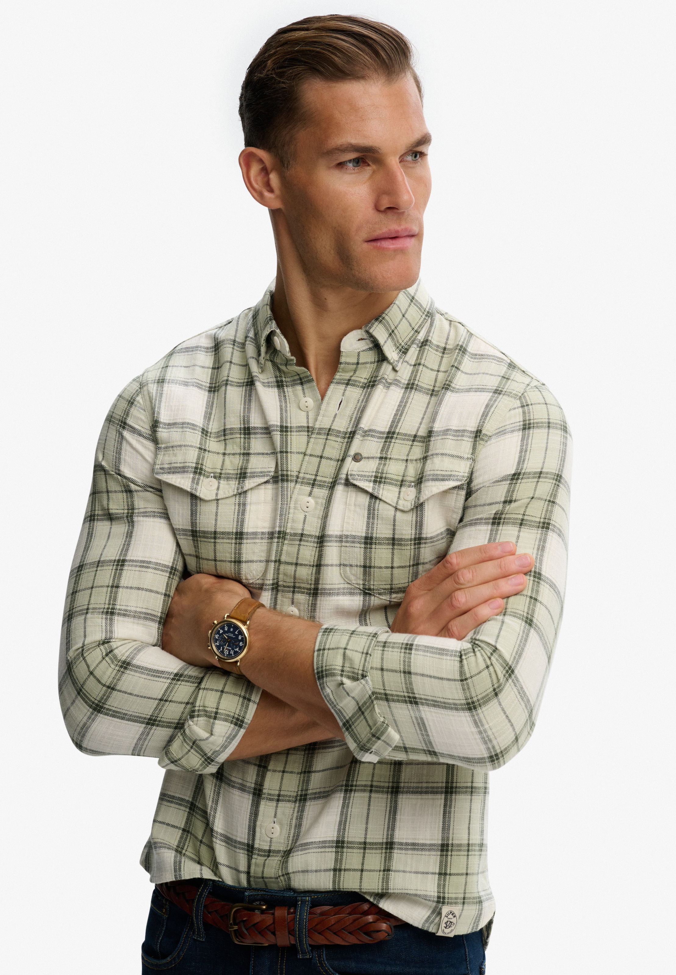 Superdry Langarmhemd »MERCHANT LITE CHECK SHIRT« mit Knopfleiste, aus Baumwolle, Regular Fit, kariertes Design