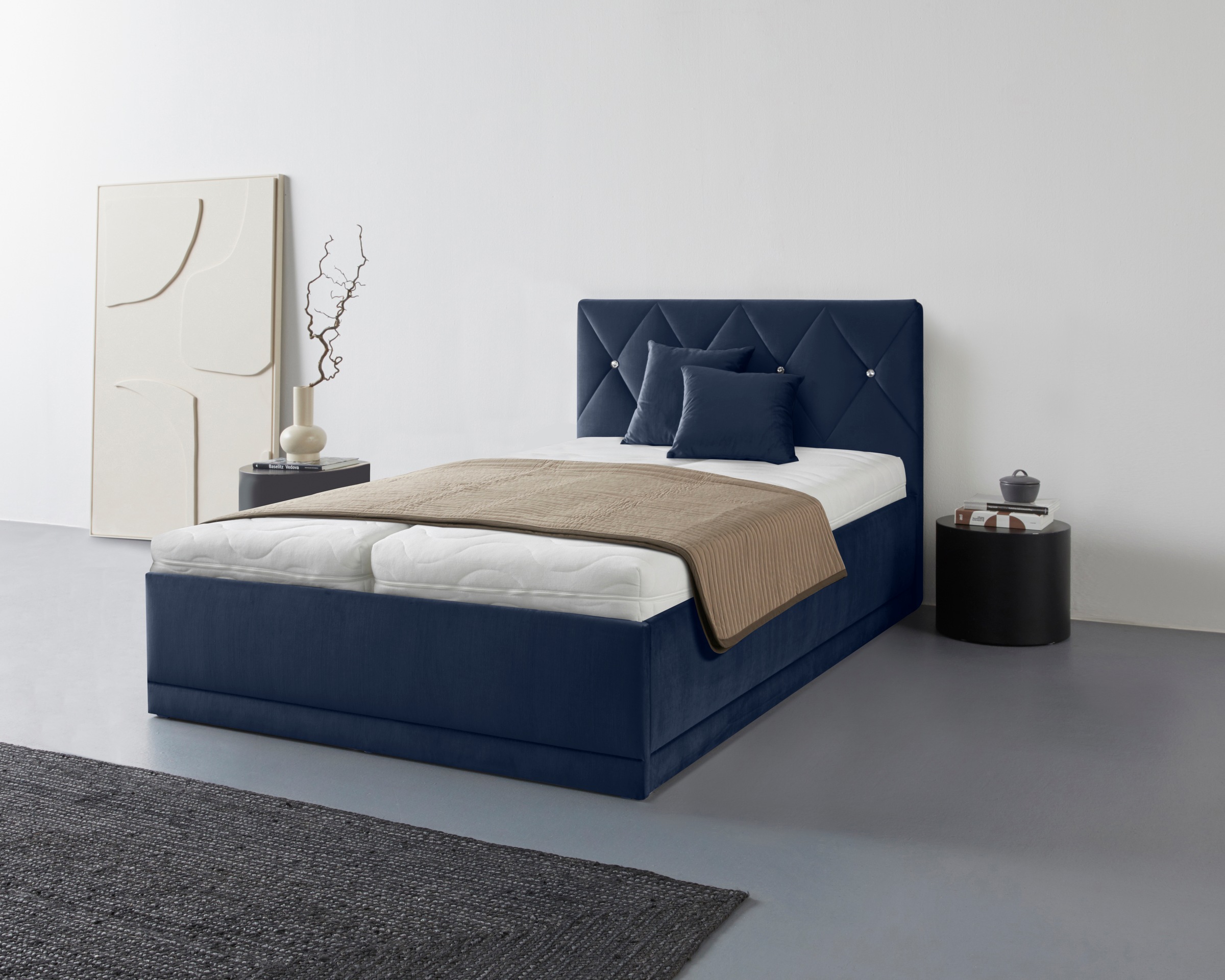 Westfalia Schlafkomfort Polsterbett "Adamas" auch mit Bettkasten, Knopfheft günstig online kaufen