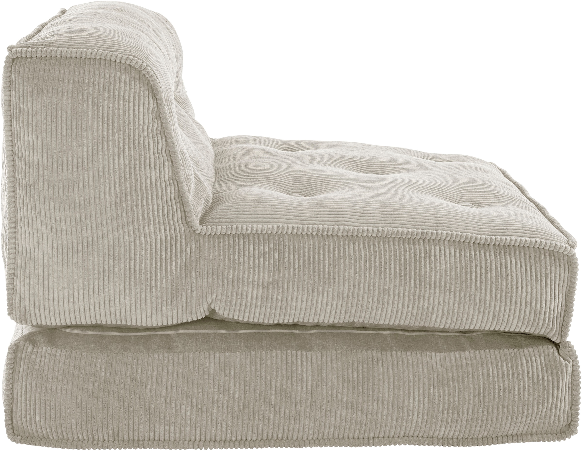 INOSIGN Sessel »Pia«, Loungesessel aus Größen, kaufen Pouf-Funktion. mit auf Schlaffunktion, Cord, 2 in Rechnung