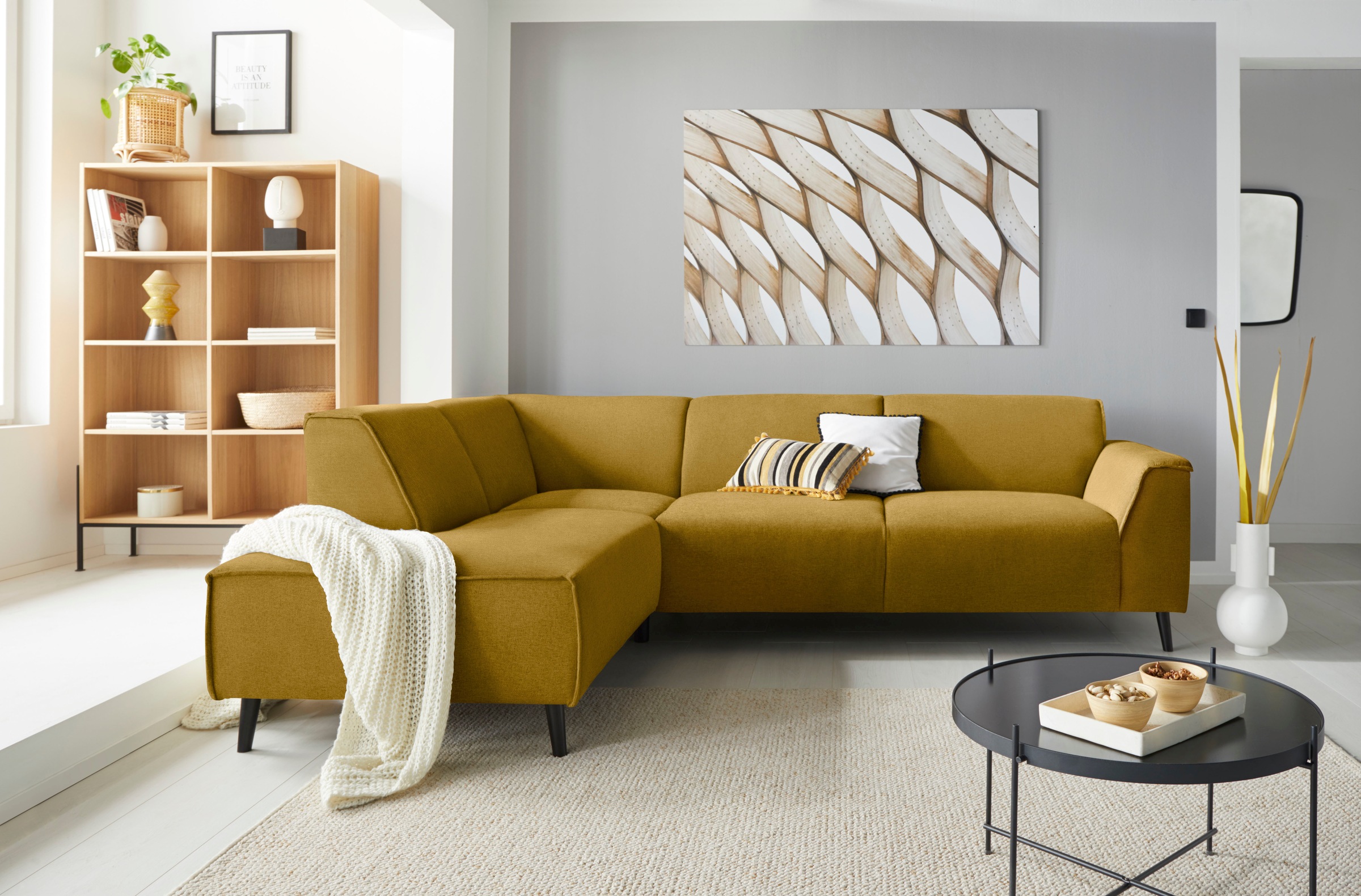 DOMO collection Ecksofa »Amora, bequem und zeitlos, L-Form«, mit Federkern günstig online kaufen
