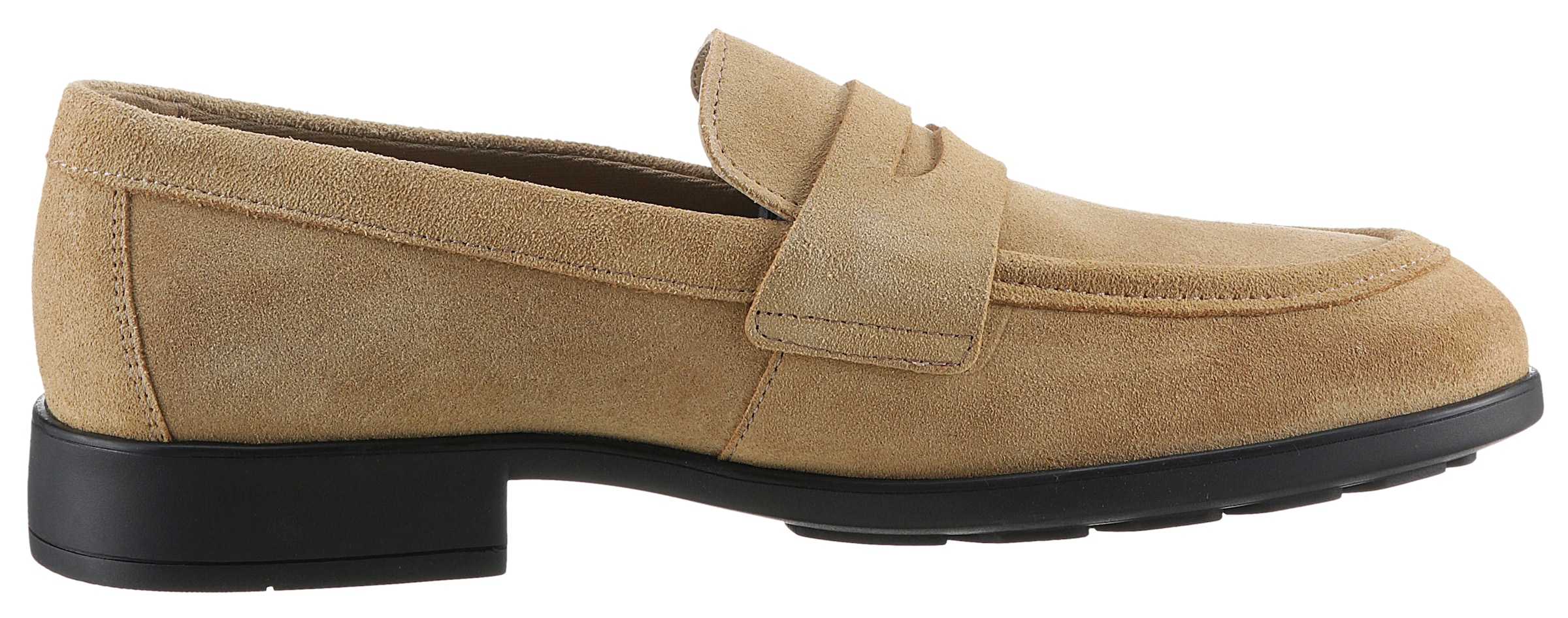 Tommy Hilfiger Loafer »FLAG SUEDE CLASSIC LOAFER«, Slipper, Schlupfschuh, Halbschuh mit seitlicher Logoflag