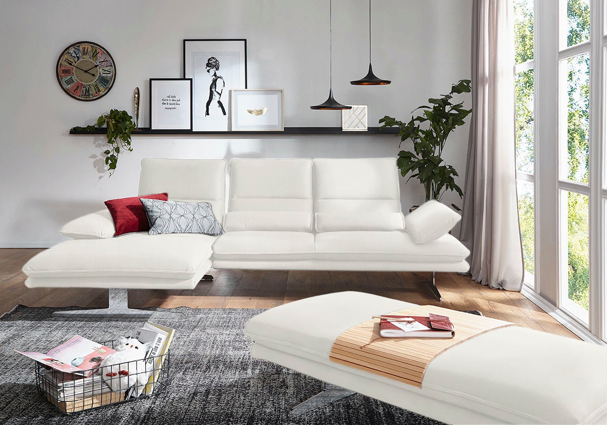 W.SCHILLIG Ecksofa »broadway, Designsofa mit tollem Sitzkomfort, L-Form«, S günstig online kaufen