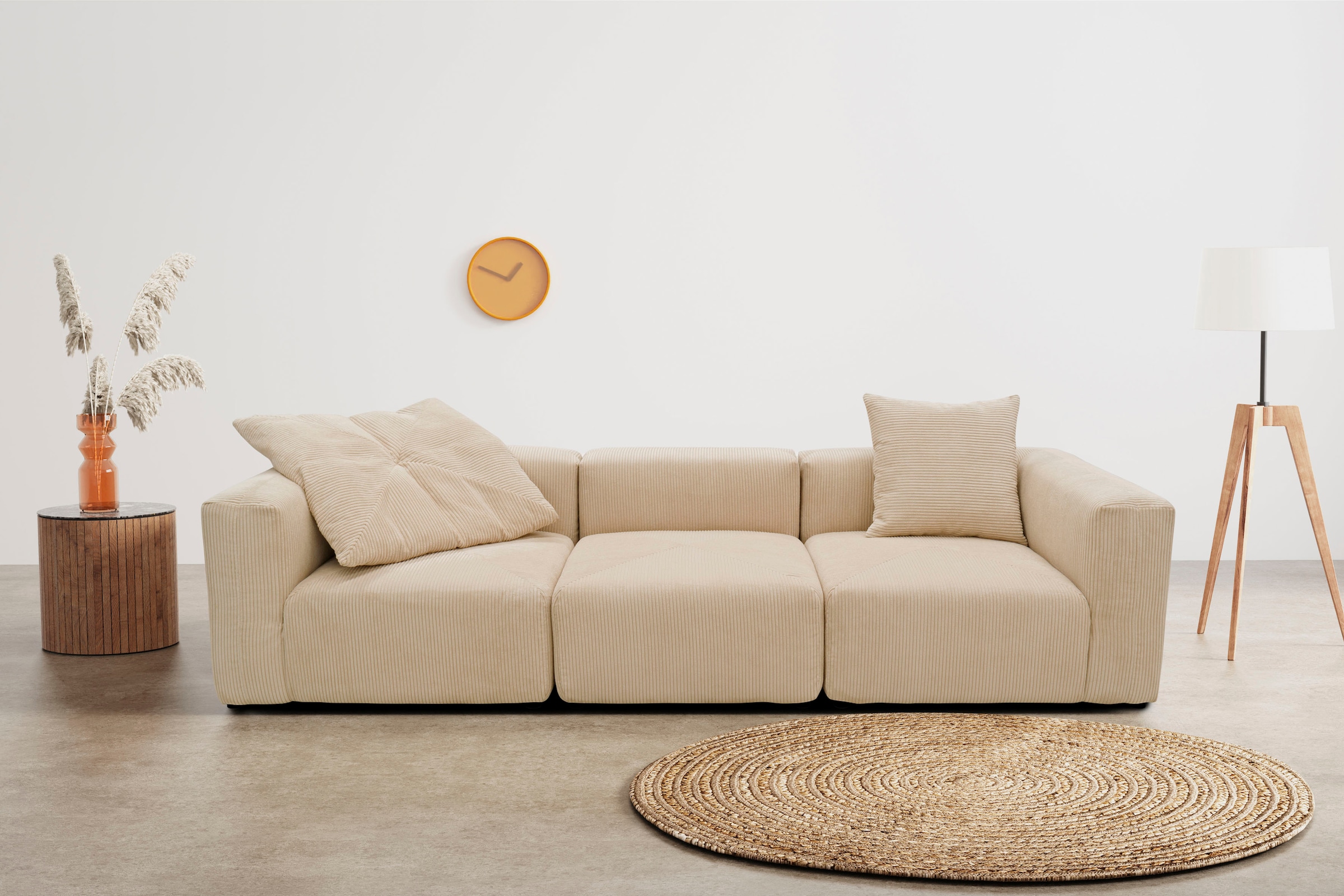 Home affaire Big-Sofa »Gerrid« Cord-Bezug, bestehend aus Modulen: 2 Eck- un günstig online kaufen