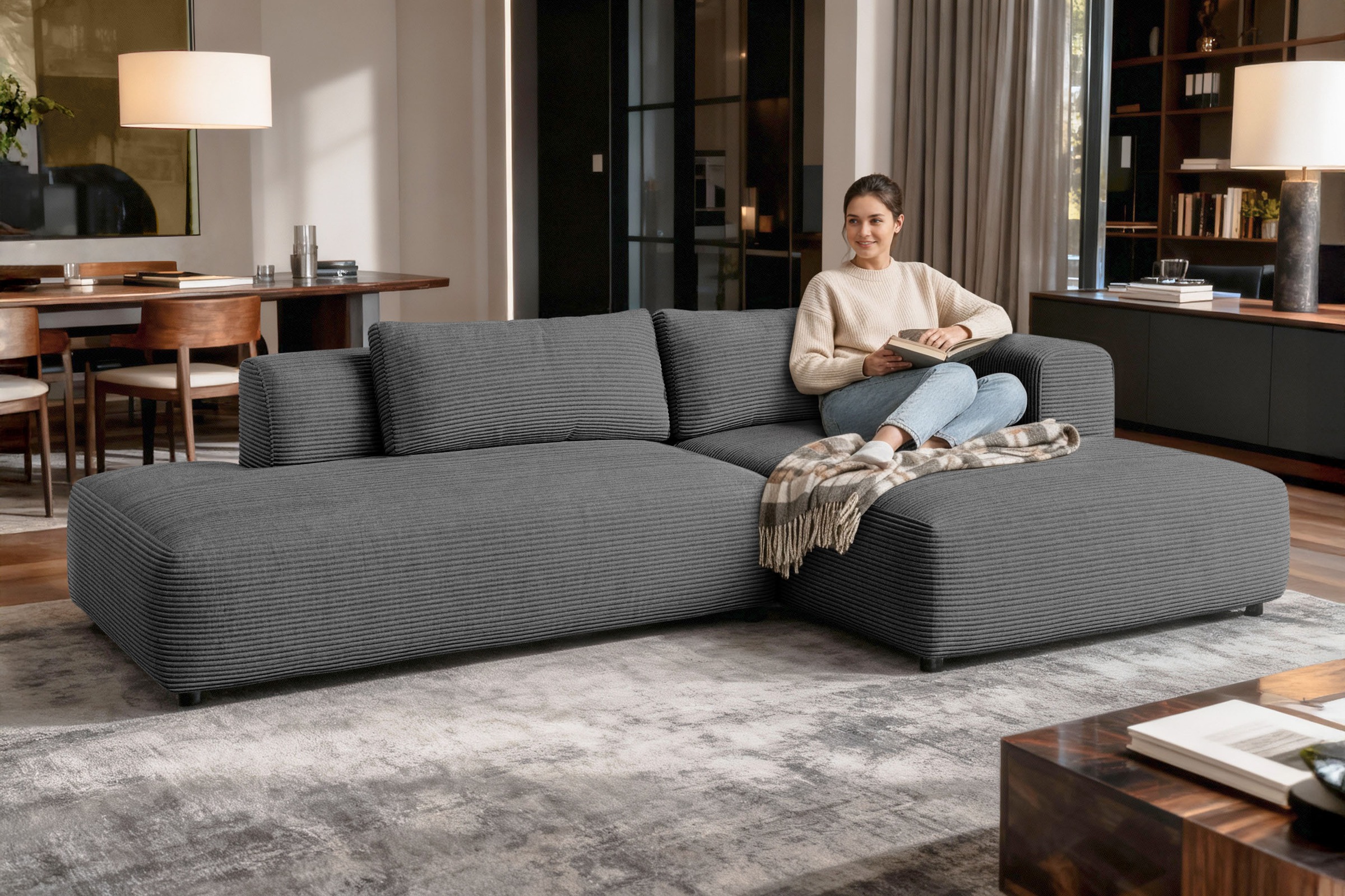 OTTO home Ecksofa »TIARRA Design-Sofa mit Ottomane recht/links bestellbar, günstig online kaufen