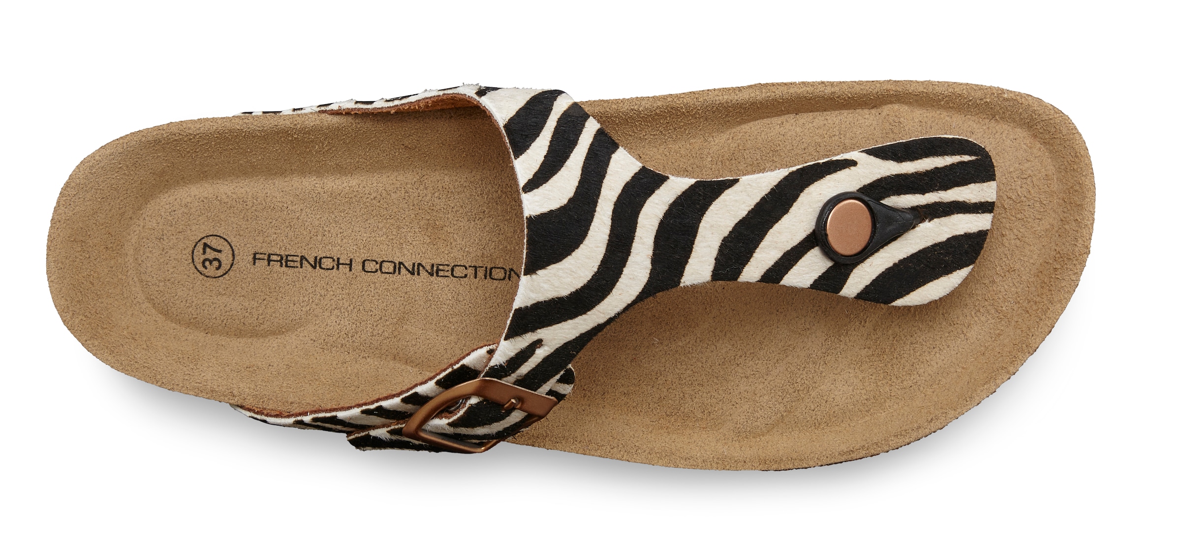 French Connection Pantolette »Sandale, Mule, offener Schuhe, Sommerschuhe«  NEU aus hochwertigem Leder mit bequemen Korkfußbett